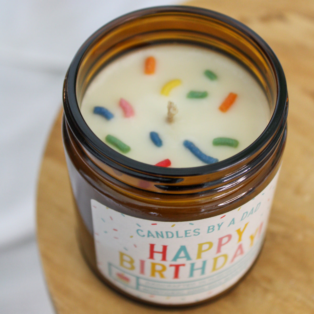 Happy Birthday 7 oz Candle with Sprinkles