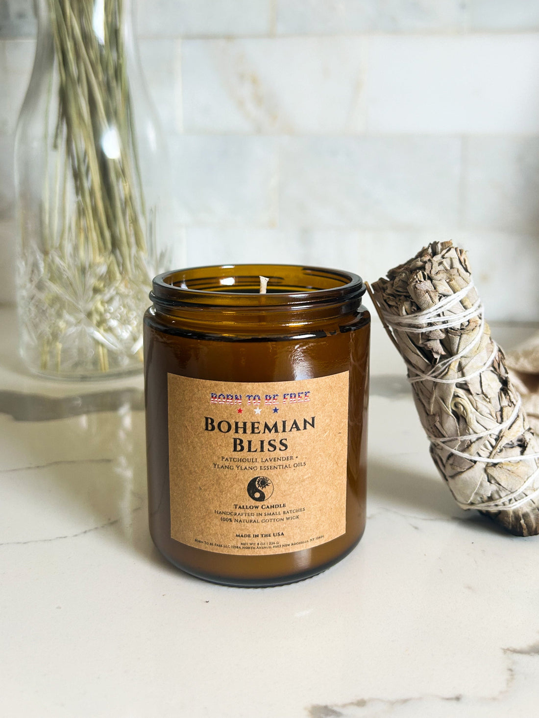 Bohemian Bliss Tallow Candle - My American Goods