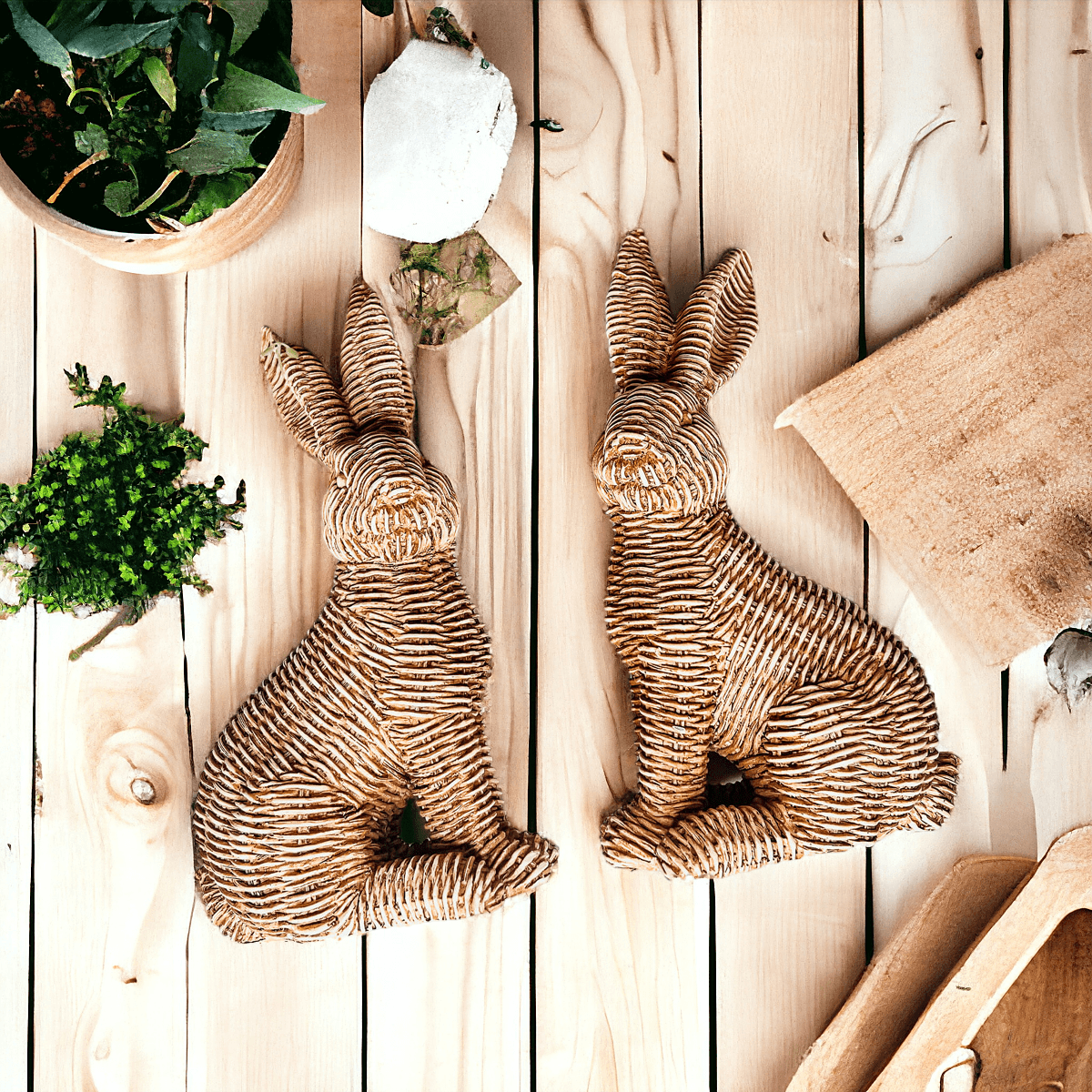 Gia Roma Easter Decorations Basket Weave Bunny