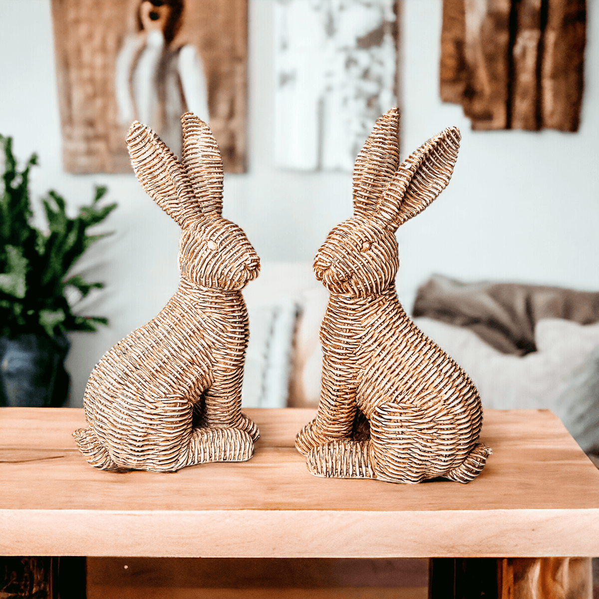 Gia Roma Easter Decorations Basket Weave Bunny