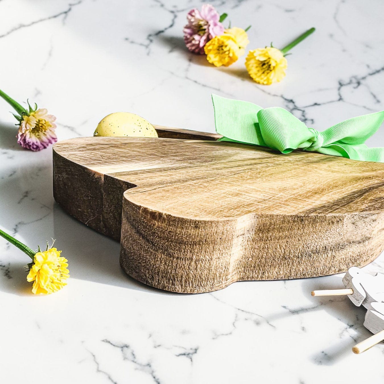 Gia Roma Wooden Easter Decor Bunny Board + Toothpick Set