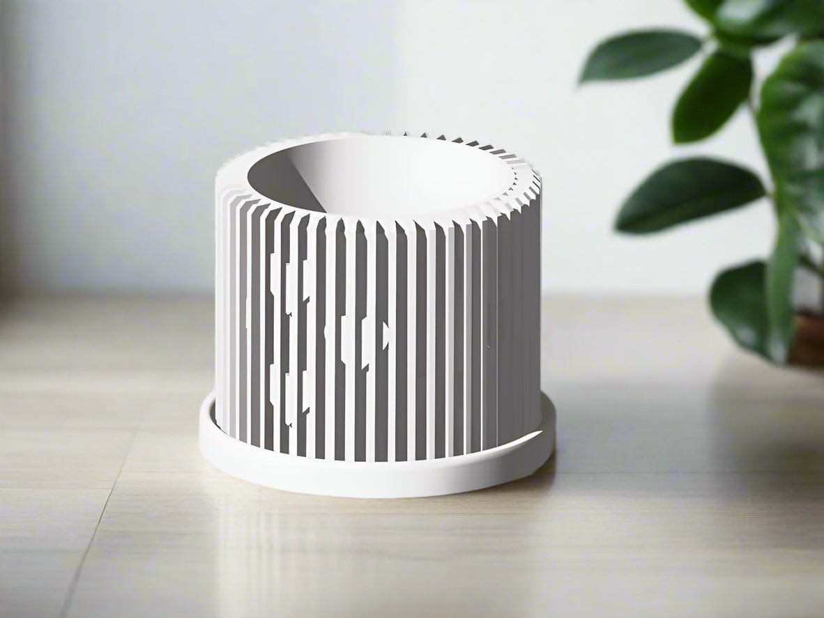 Modern Heart-Shaped Planter with Drainage & Saucer – Unique Valentine’s Day Gift for Plant Lovers, 3d Printed Planter Home Hosting Decor, - My American Goods