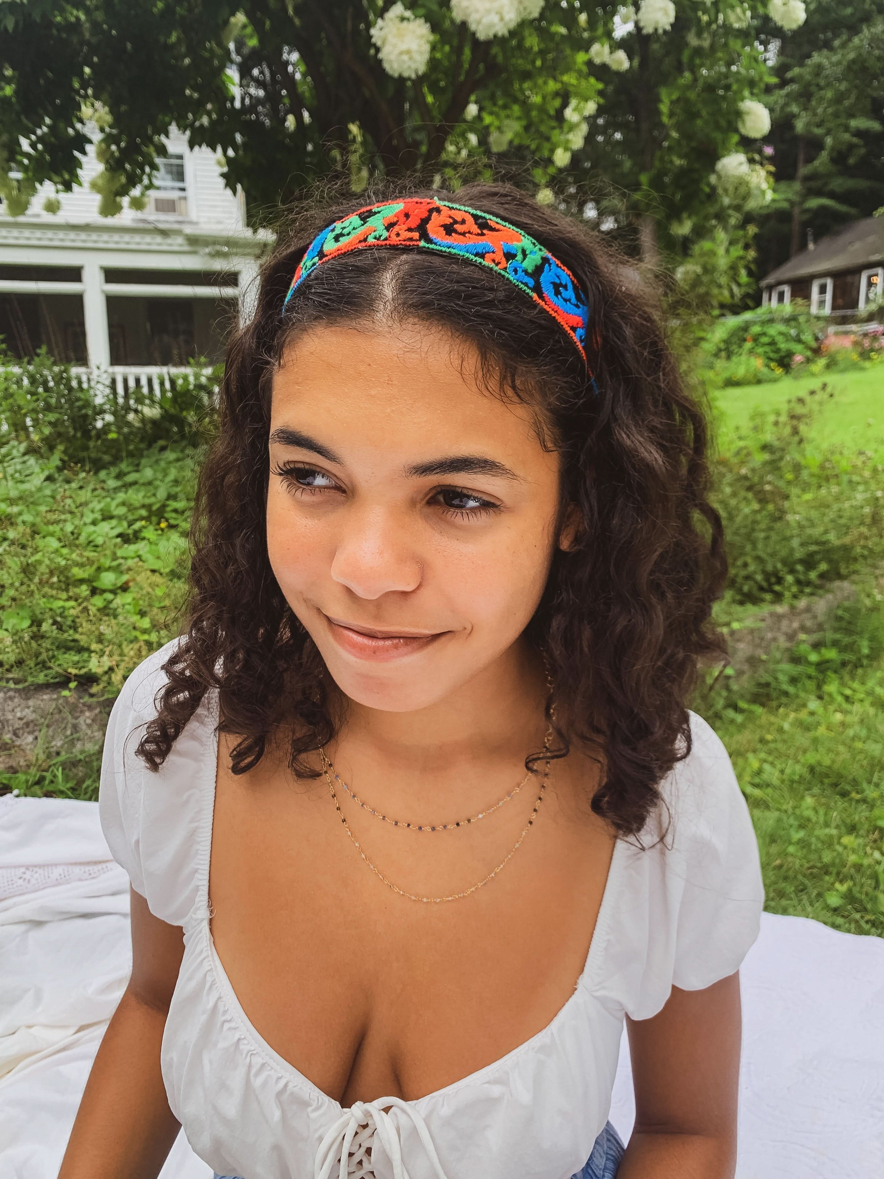 Ash & Rose Headbands Embroidered Dragon Headband
