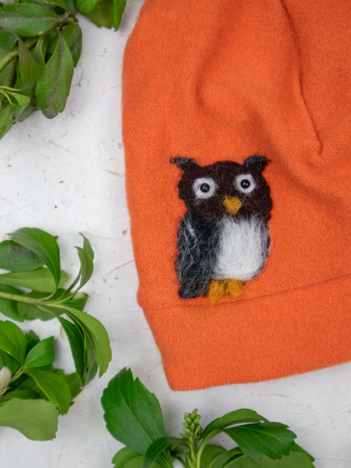 Ash & Rose hat Owl Cashmere Hat - Adult/Big Kid