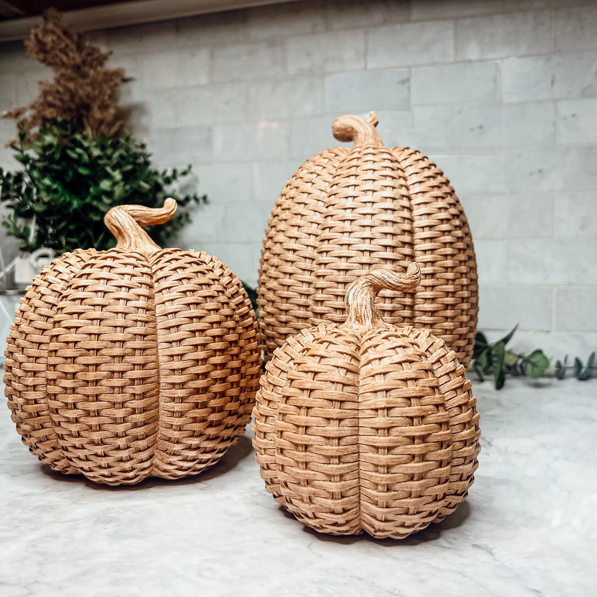 Basket Weave Pumpkins - My American Goods