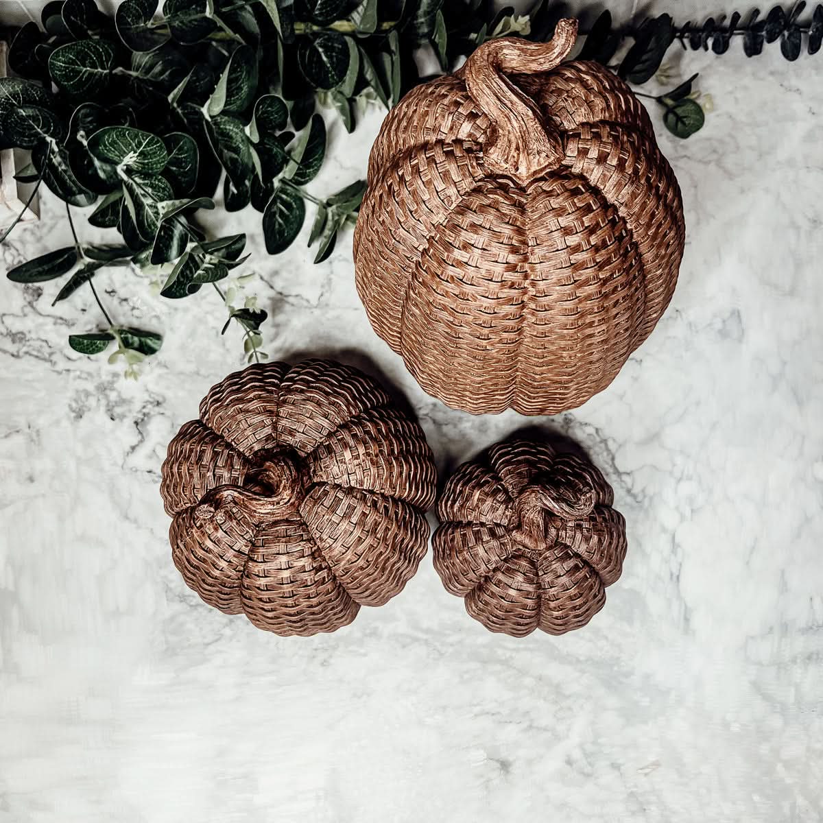 Basket Weave Pumpkins - My American Goods