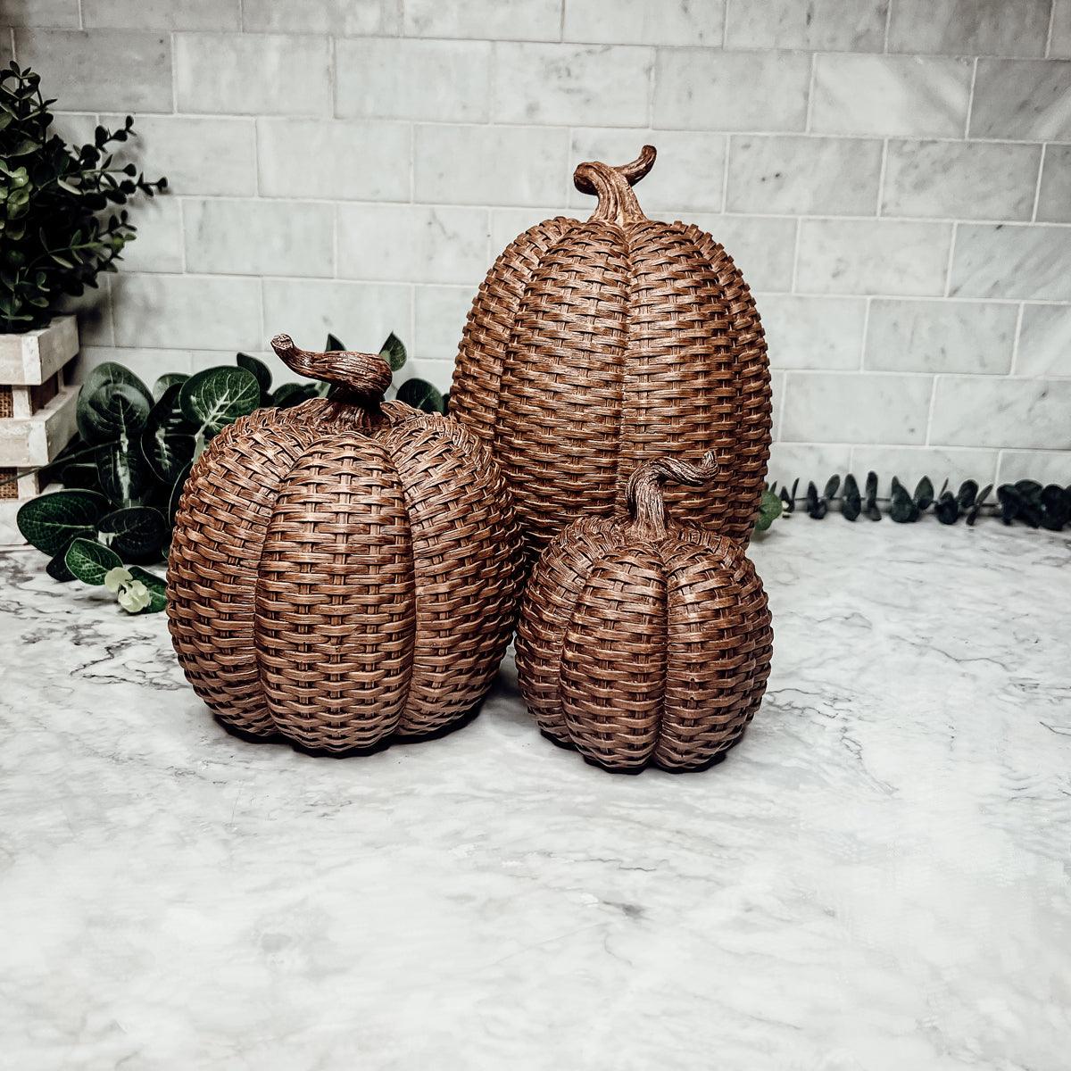Basket Weave Pumpkins - My American Goods