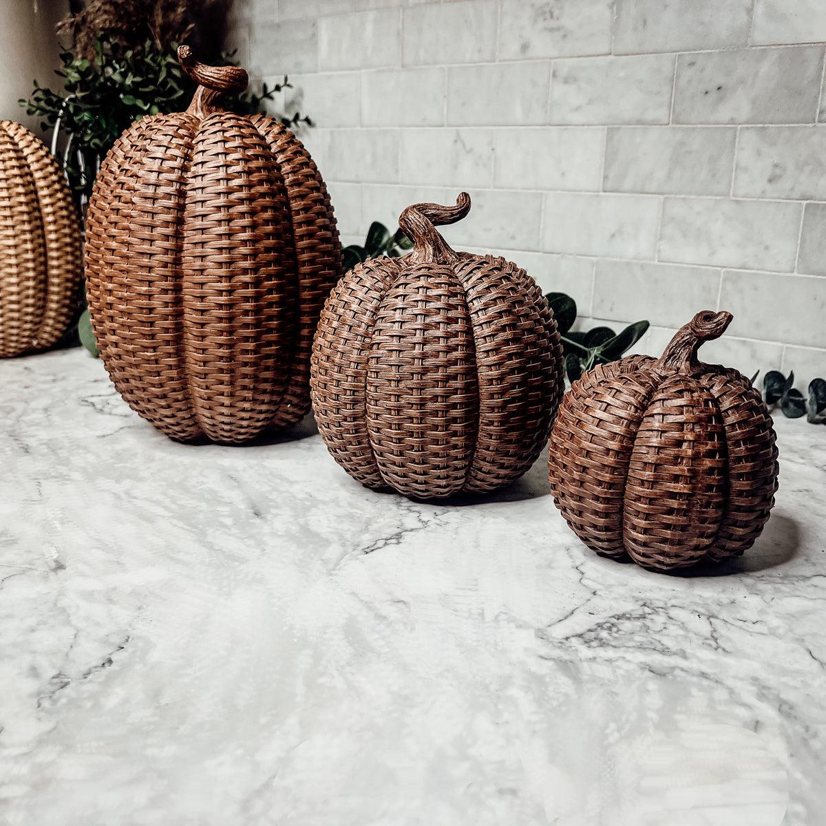 Basket Weave Pumpkins - My American Goods