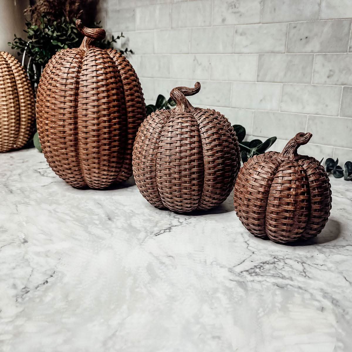 Basket Weave Pumpkins - My American Goods