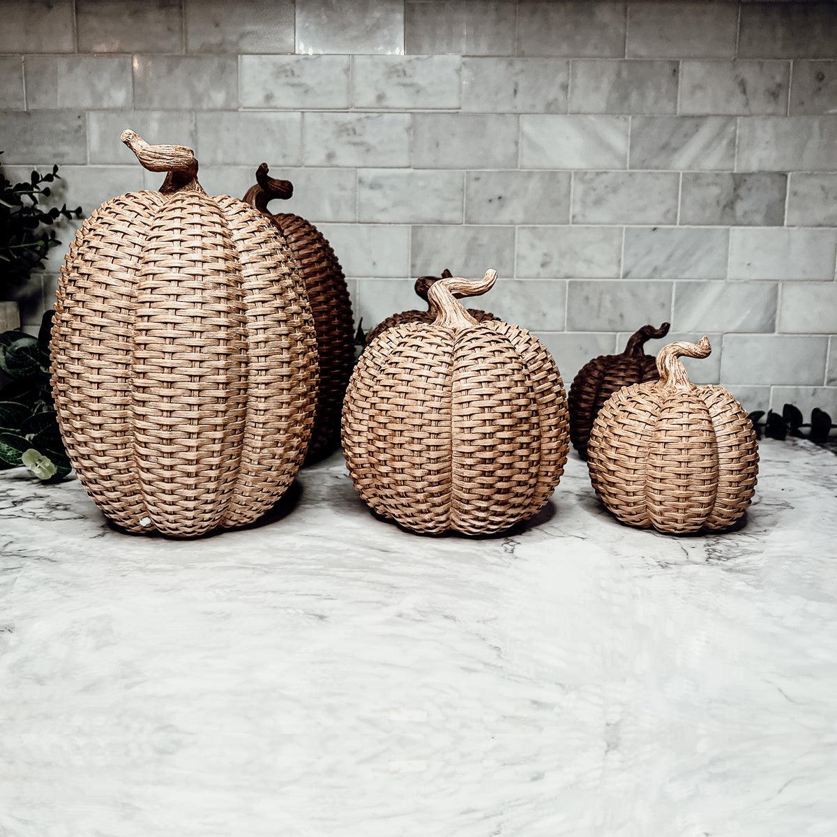 Basket Weave Pumpkins - My American Goods