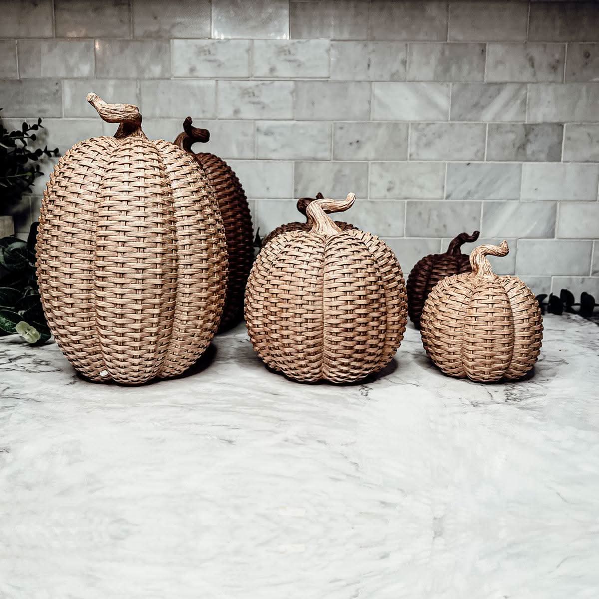 Basket Weave Pumpkins - My American Goods