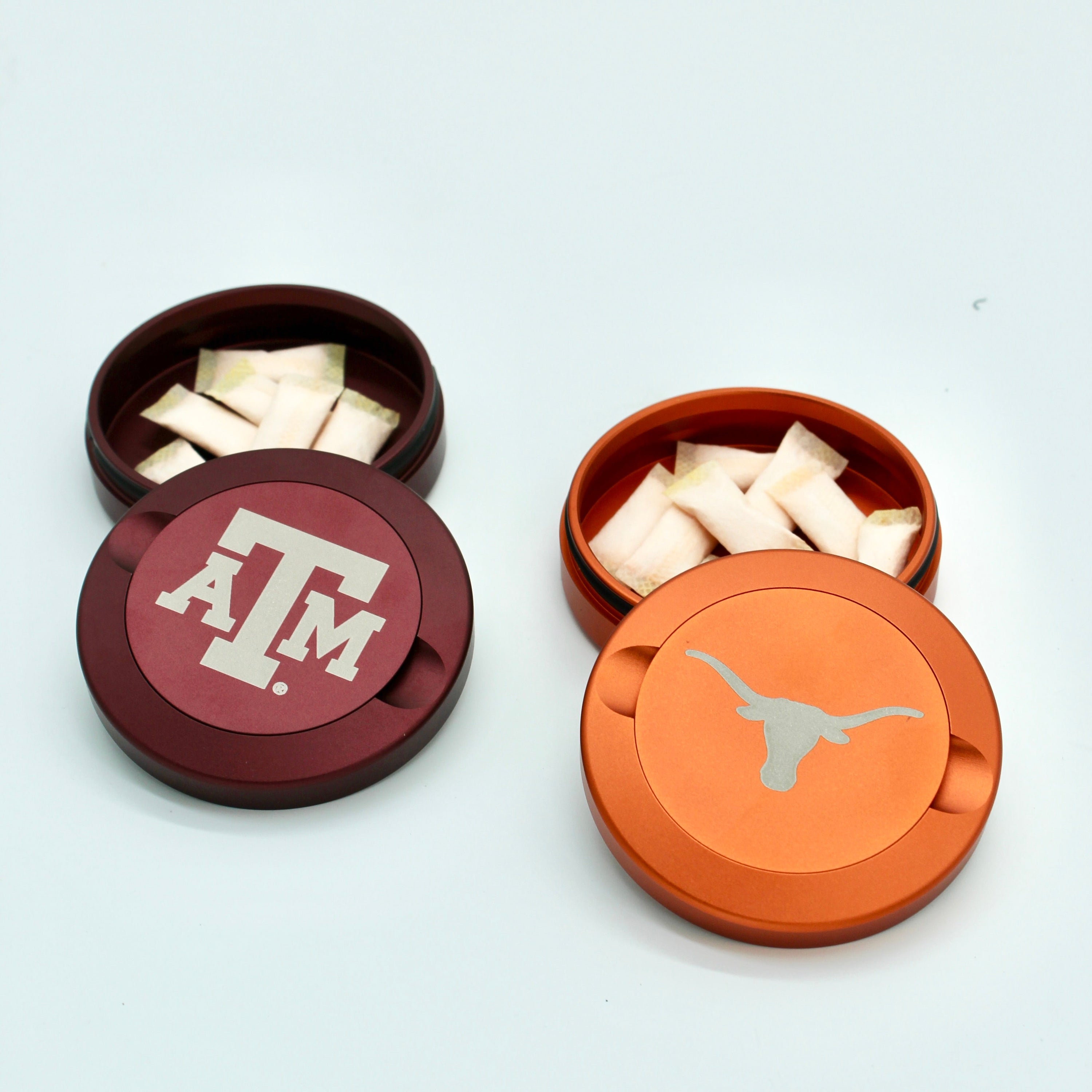 Texas A&M Metal Nicotine Pouch Cans