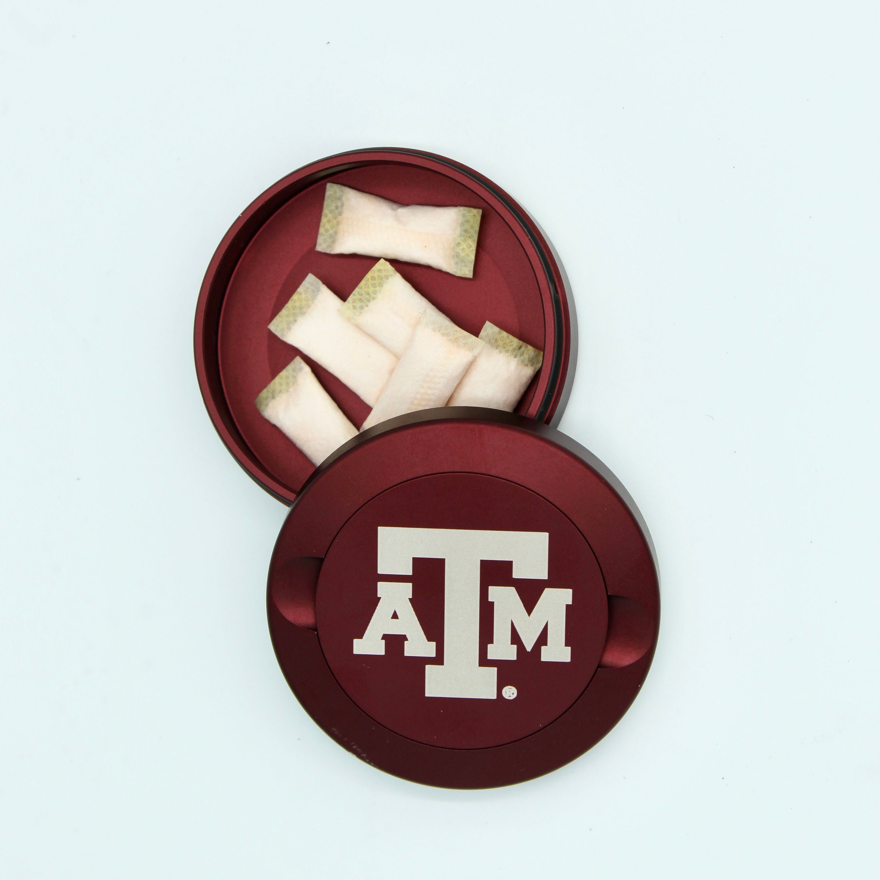 Texas A&M Metal Nicotine Pouch Cans