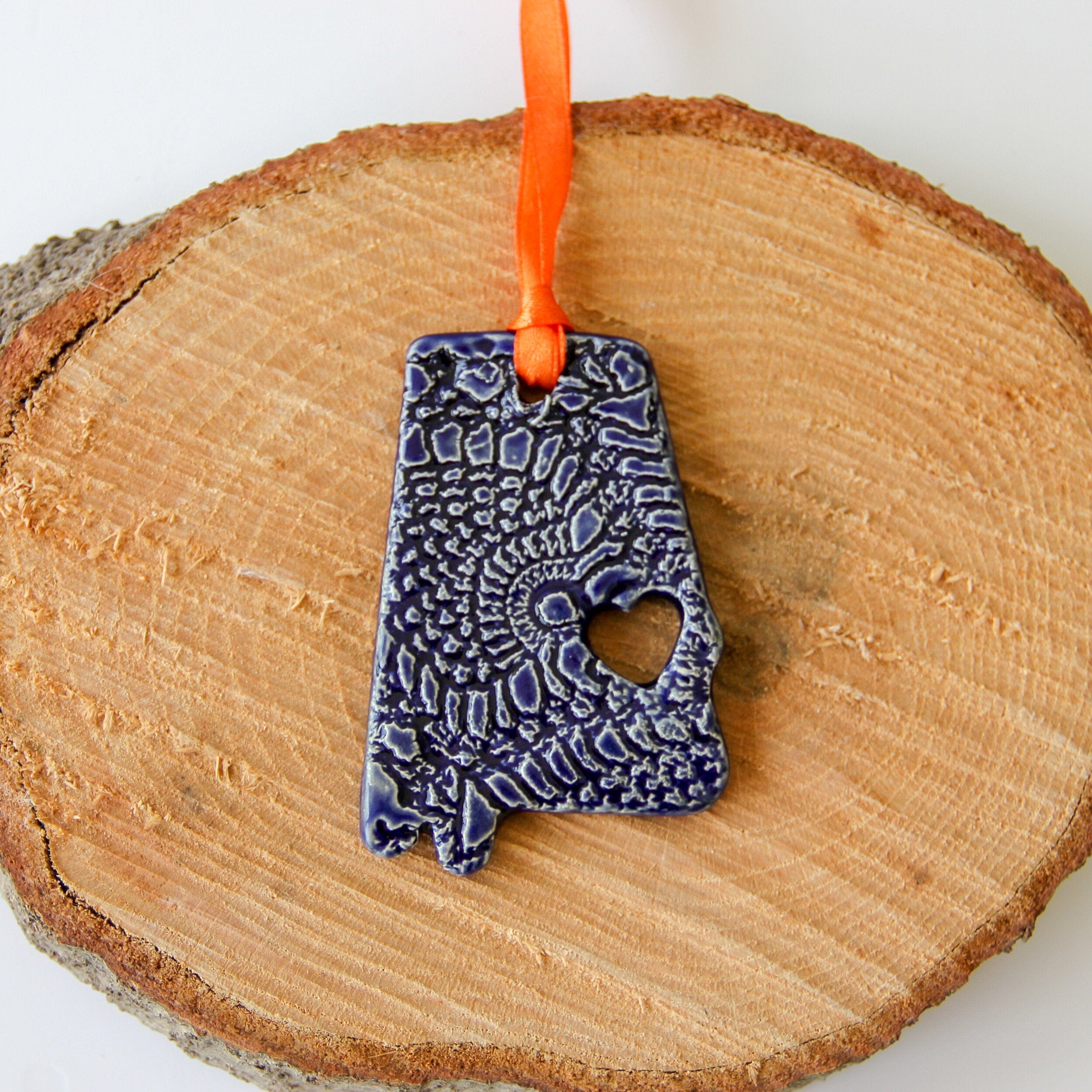 prodigalpottery Blue War Eagle Alabama Ornament