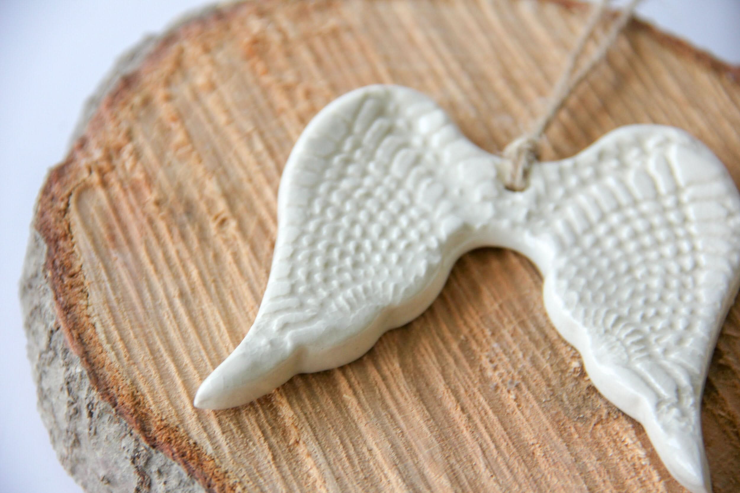 prodigalpottery Ceramic Angel Wing Ornament