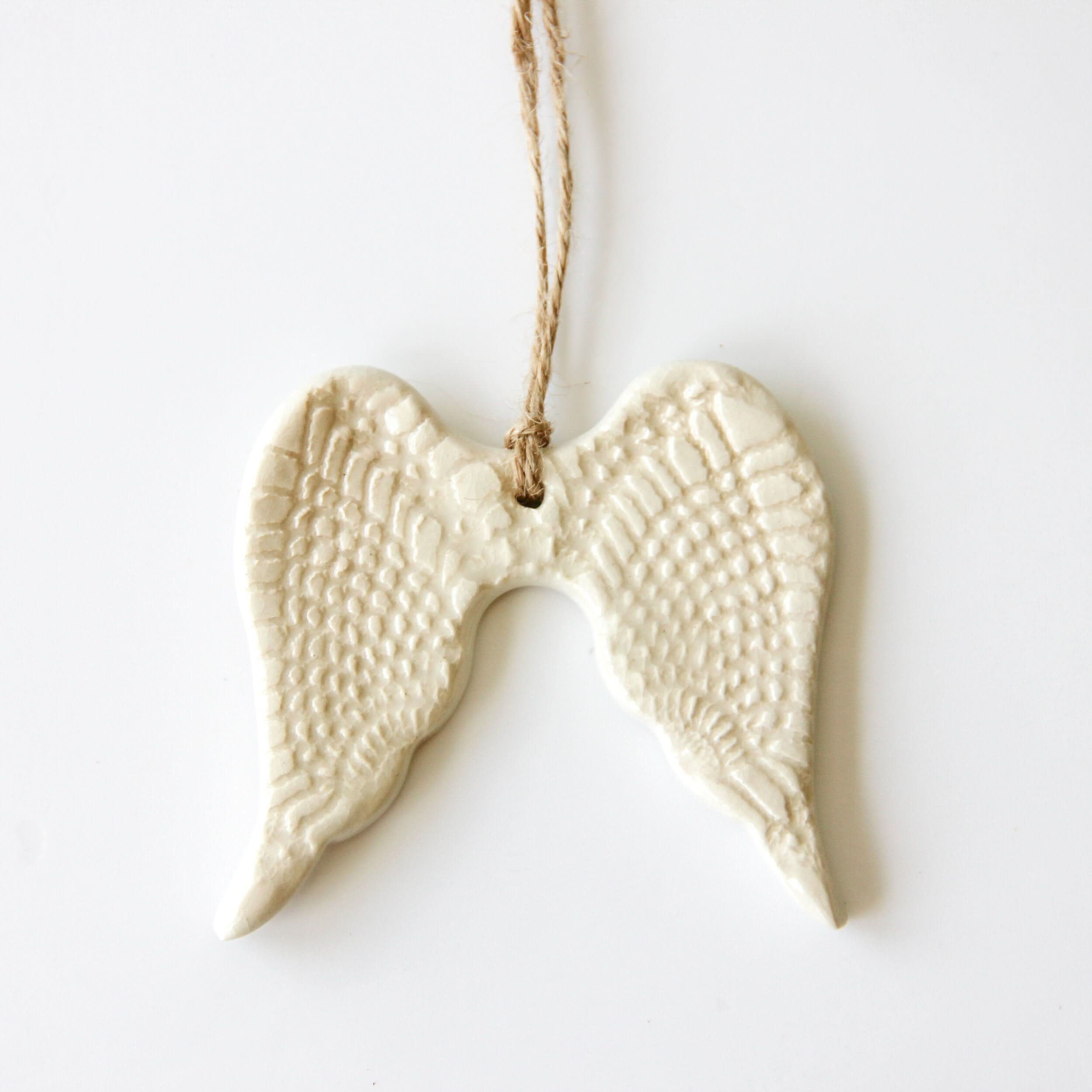 prodigalpottery Ceramic Angel Wing Ornament