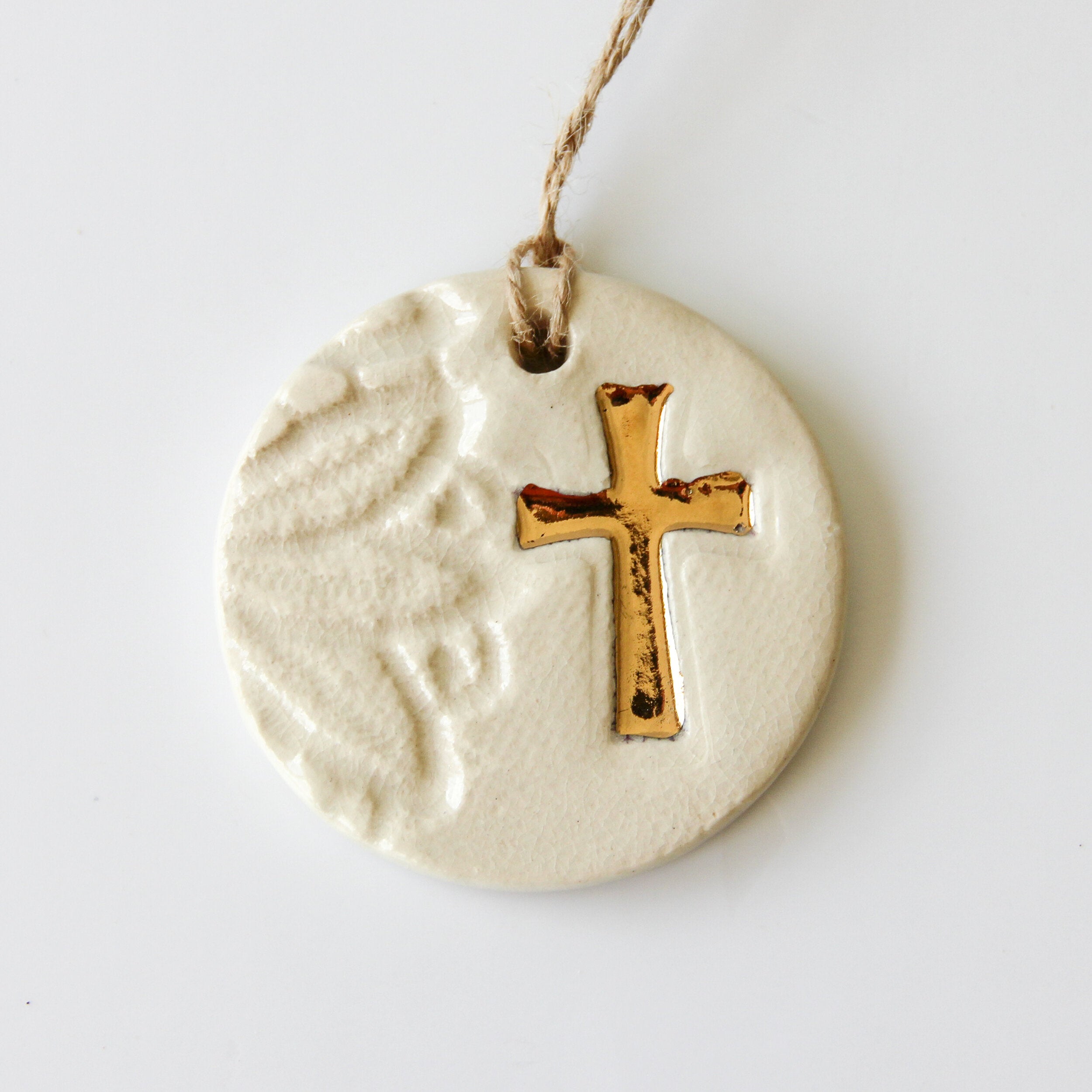 Gold Leaf Cross Ornament - My American Goods