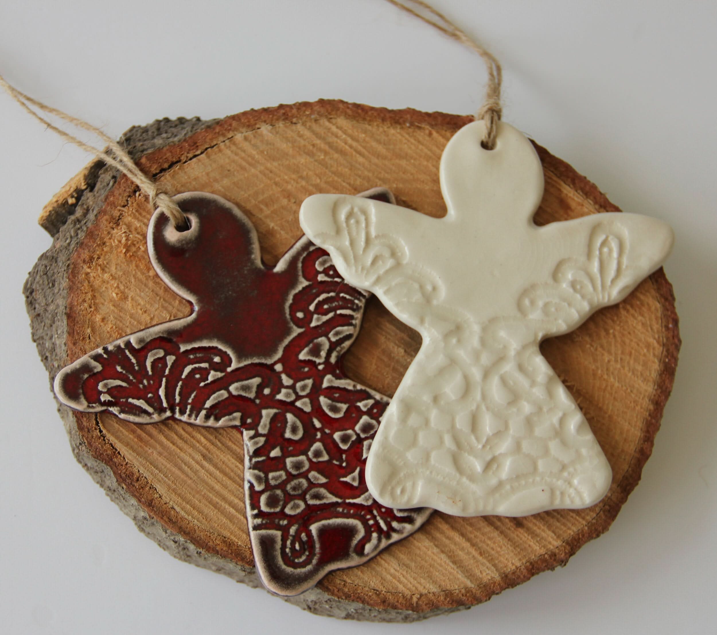 prodigalpottery Ceramic White Angel Ornament