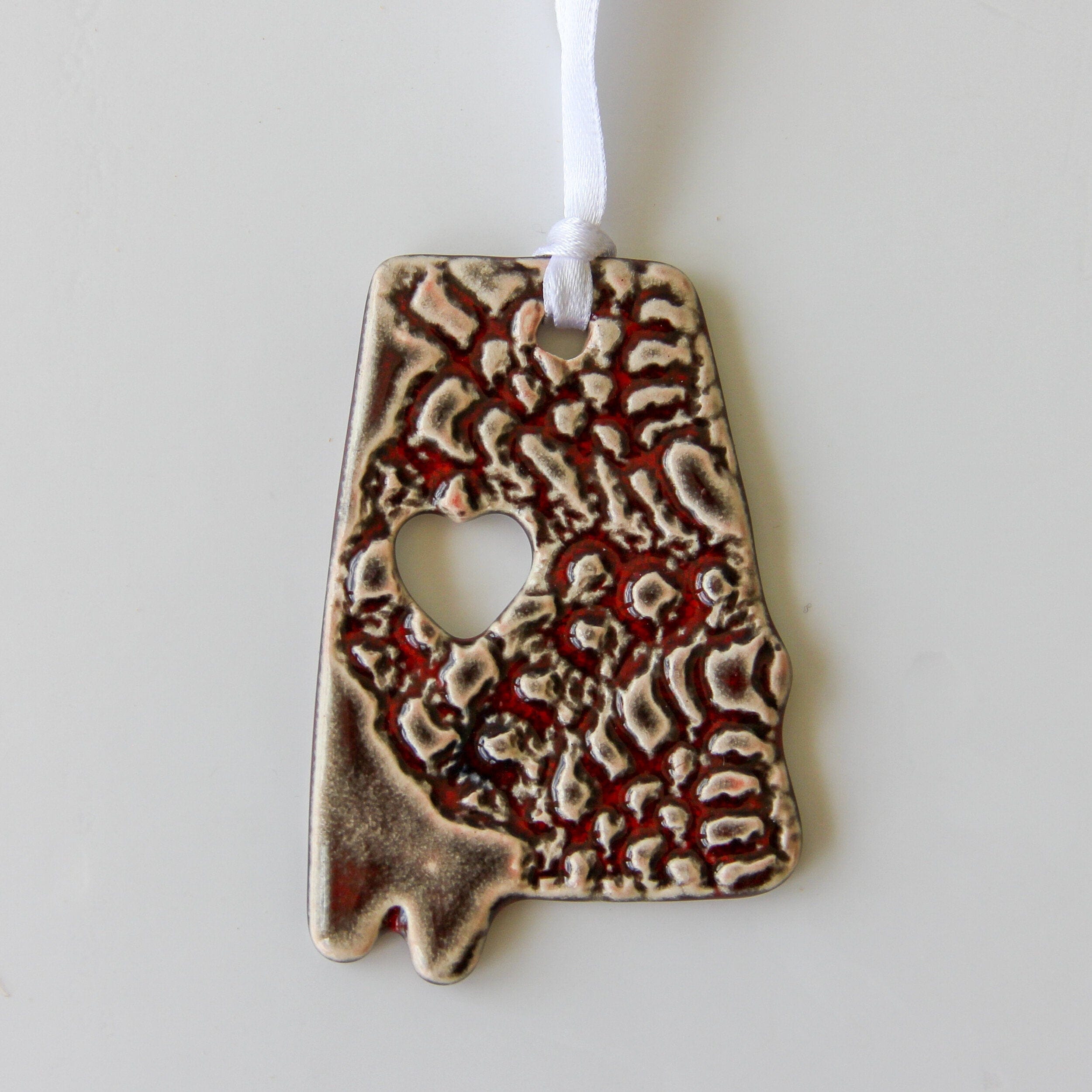 prodigalpottery Ceramic White Roll Tide Alabama Ornament