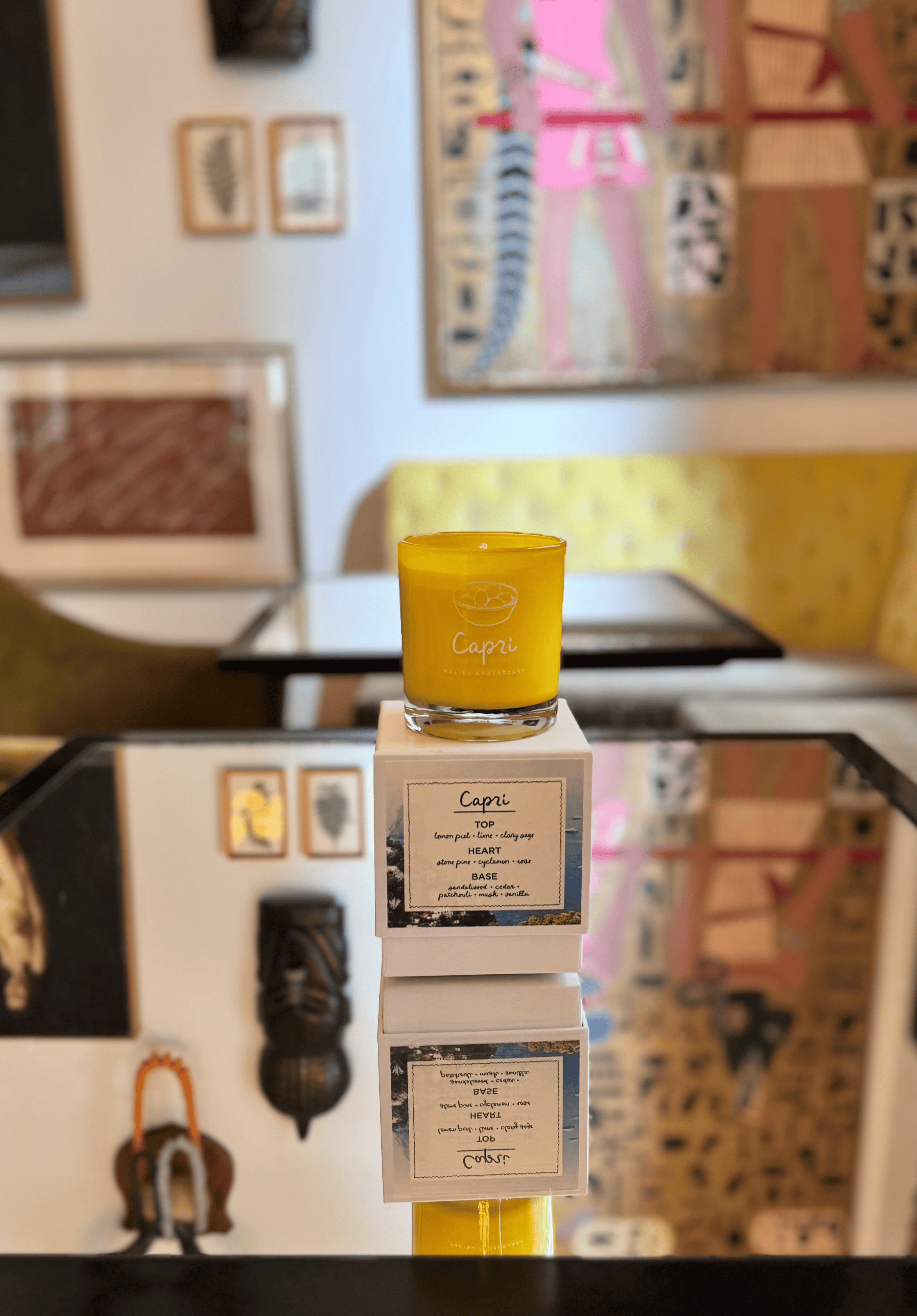 Malibu Apothecary Candle CAPRI • lemon peel & sage