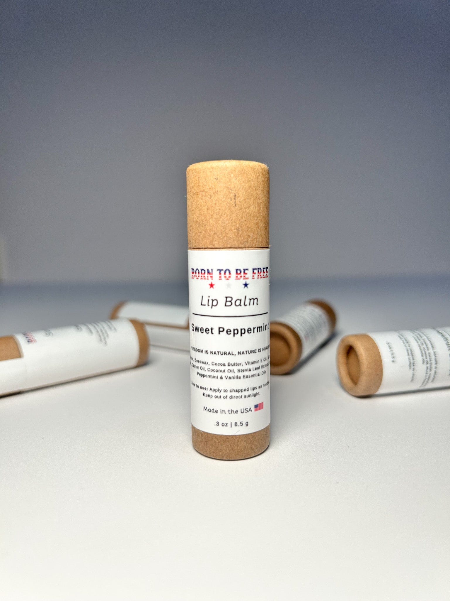Born To Be Free Lip Balm Sweet Peppermint Lip Balm