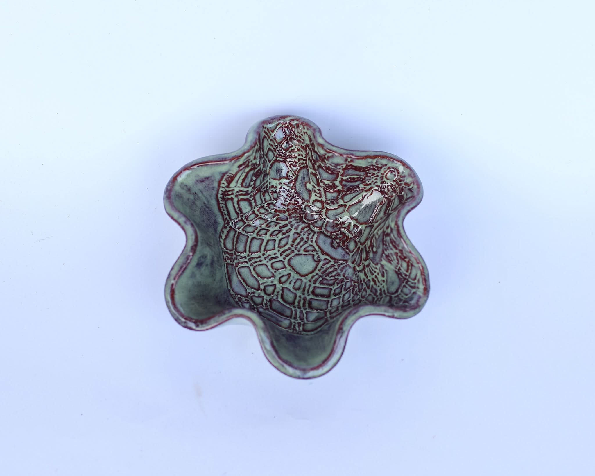 prodigalpottery Ceramic Moss Green Mini Blossom Bowl