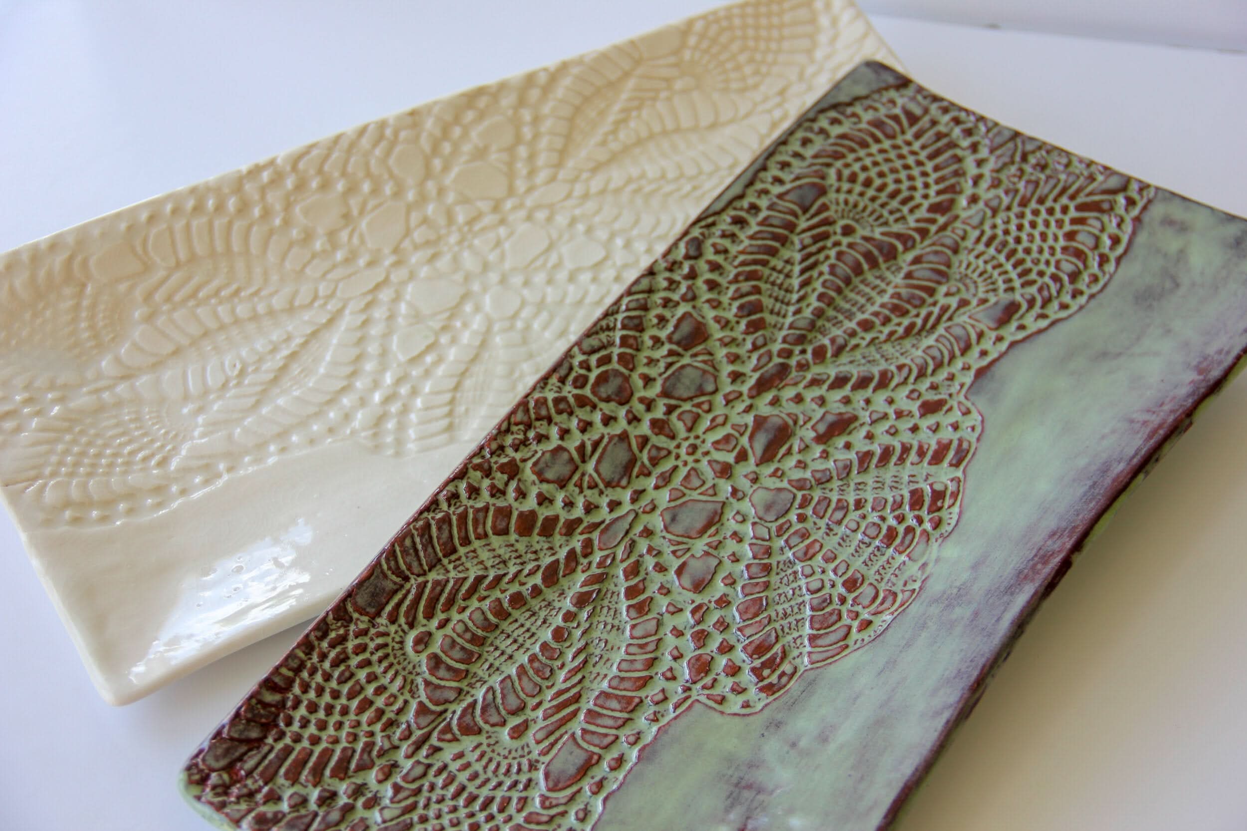 prodigalpottery Ceramic Moss Green Large Rectangular Platter