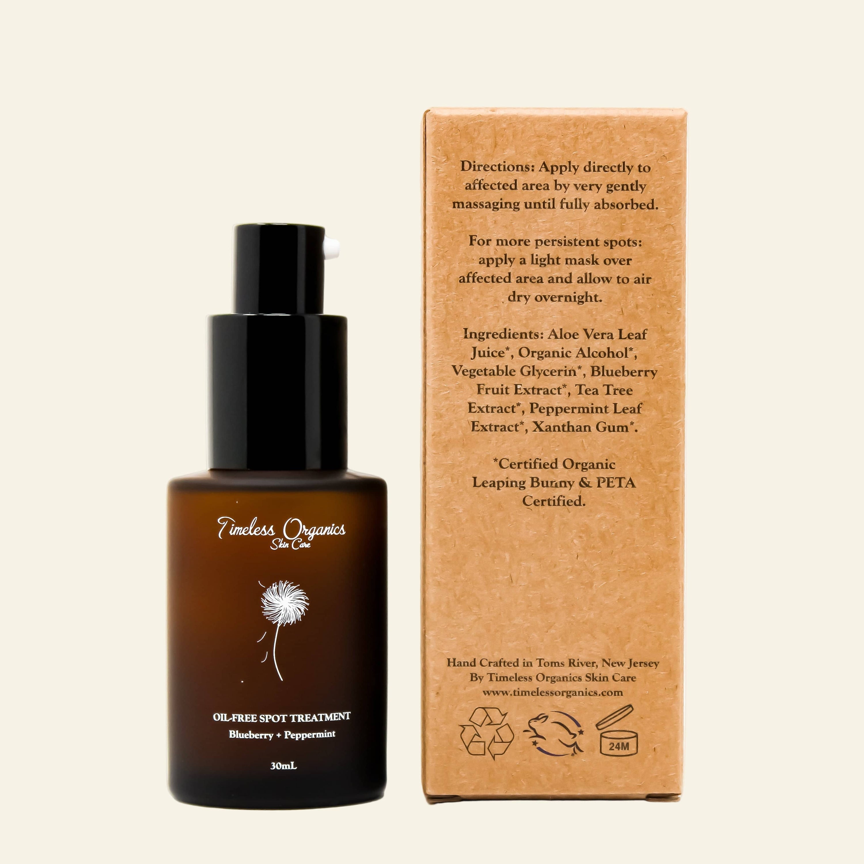 Timeless Organics Skin Care Serum Spot Treatment - Oil Free