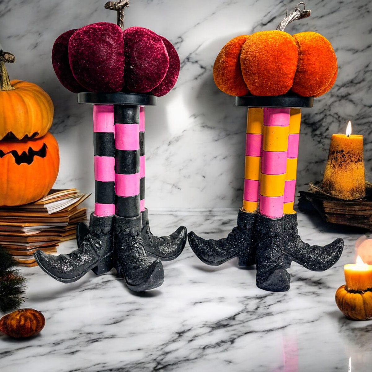 Gia Roma Halloween Sign Wicked Witch Candle Holder
