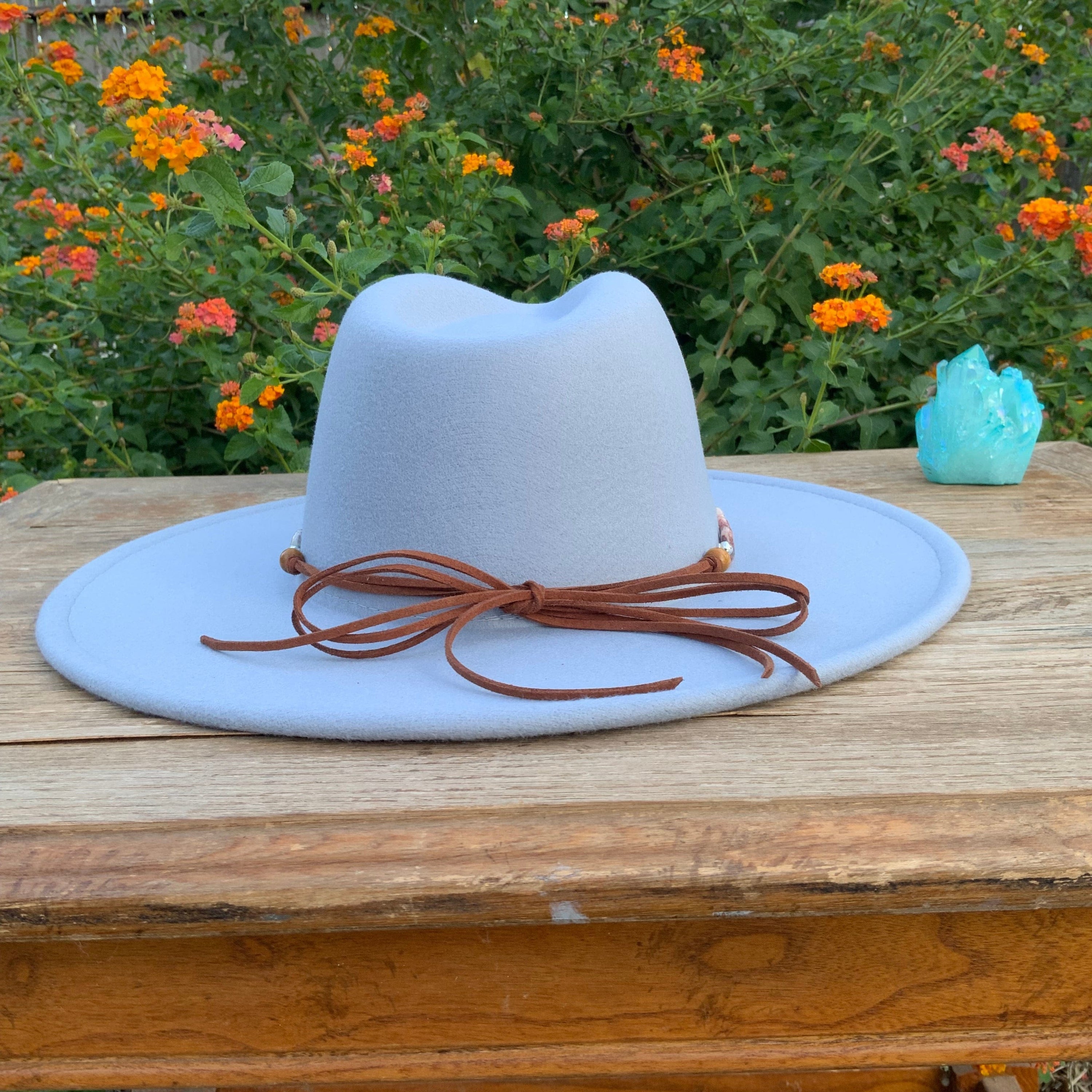 Adriana Soto Joyeria Hat band Crazy Lace Agate Hatband, Gemstone Hat Band