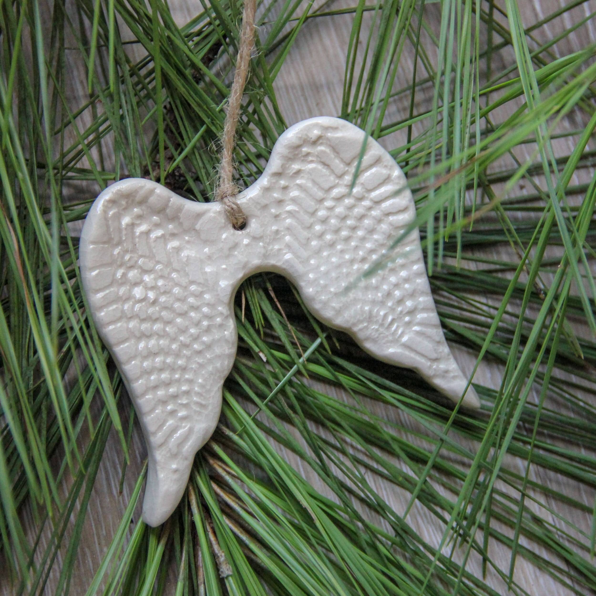 prodigalpottery Ceramic Angel Wing Ornament