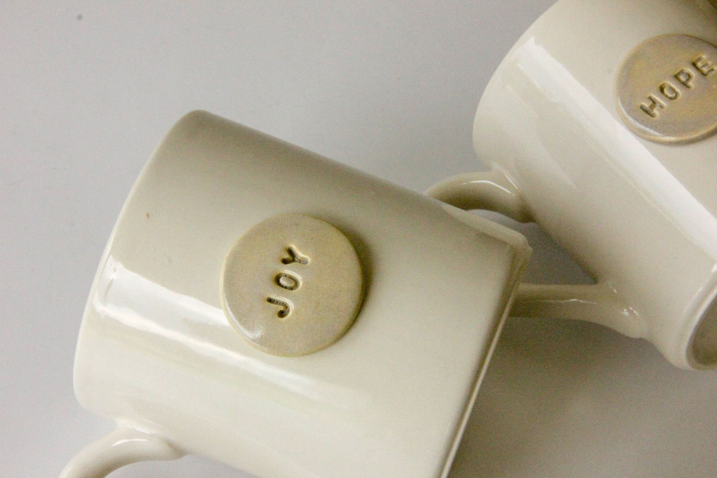 prodigalpottery Ceramic Hope and Joy Mugs