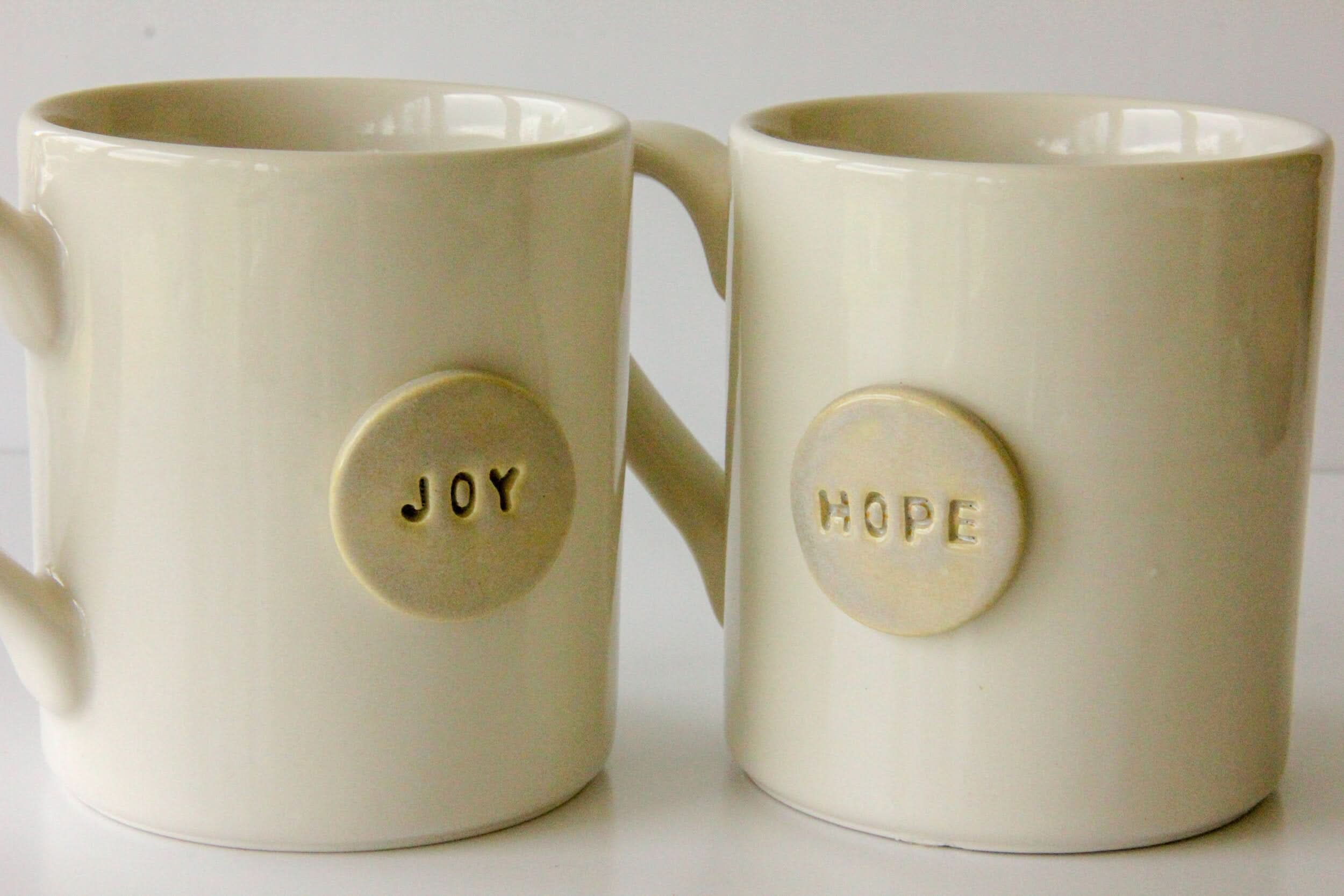 prodigalpottery Ceramic Hope and Joy Mugs