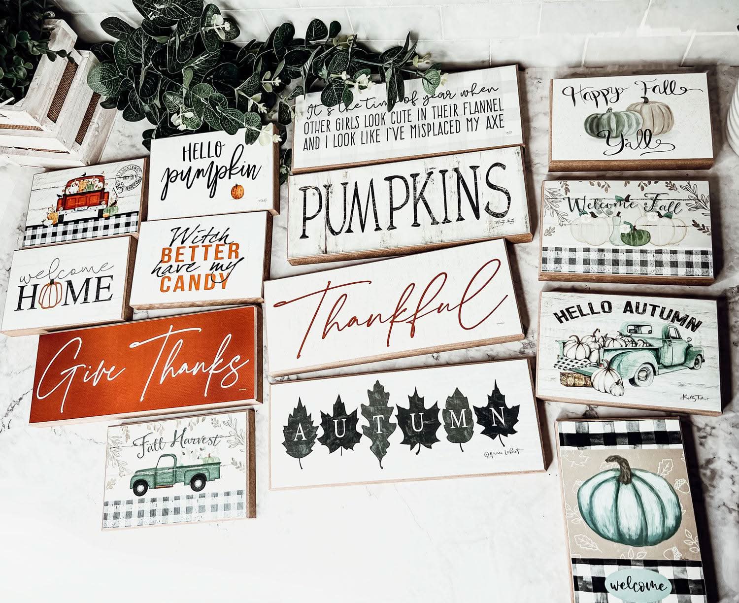 Gia Roma Halloween Sign Pumpkins