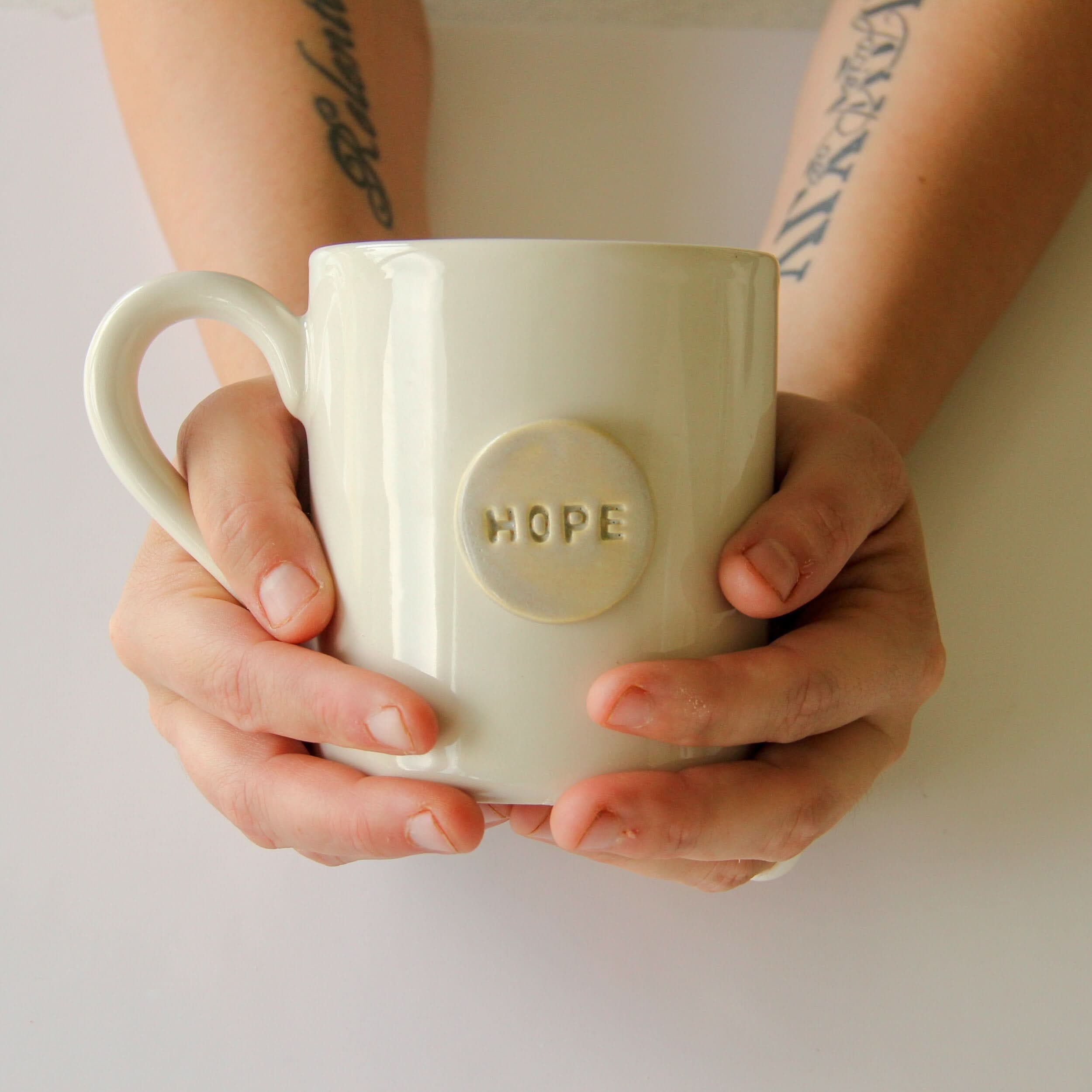 prodigalpottery Ceramic Hope and Joy Mugs