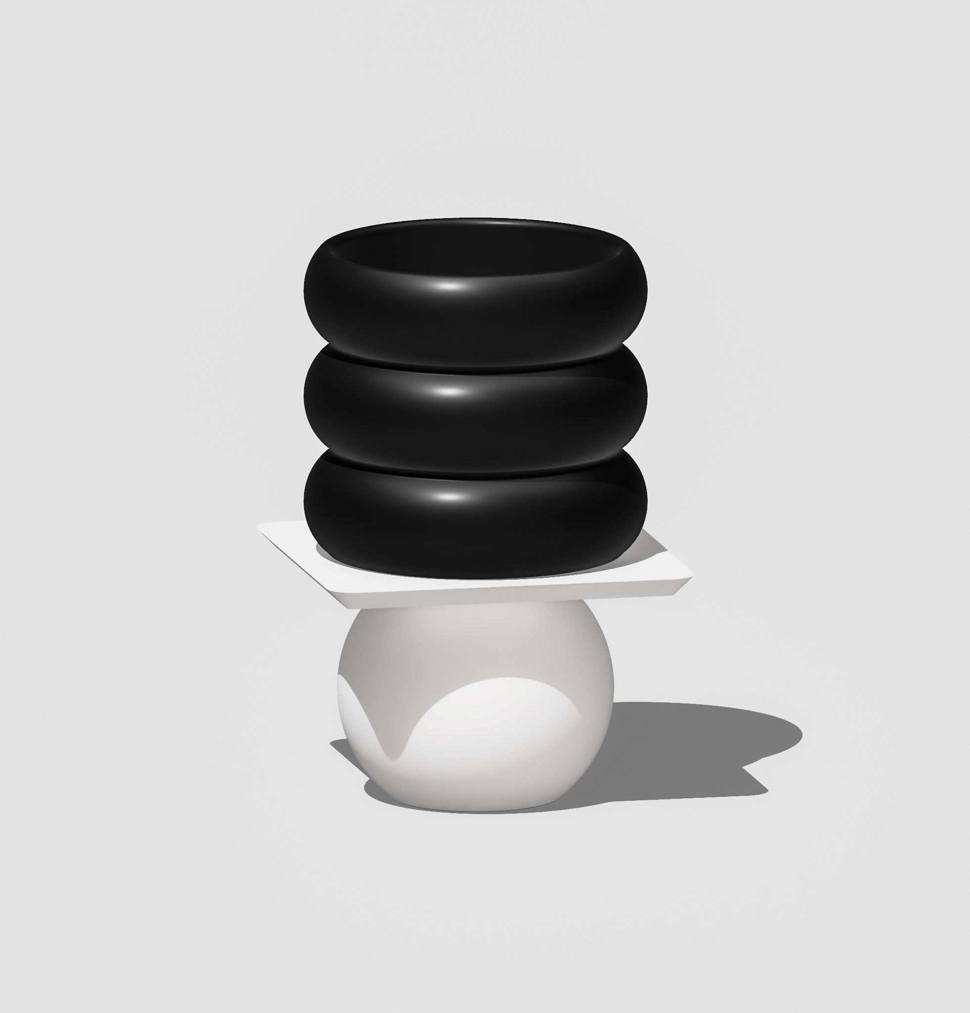 Rosebud HomeGoods White / Small BALL Unique Plant Stand