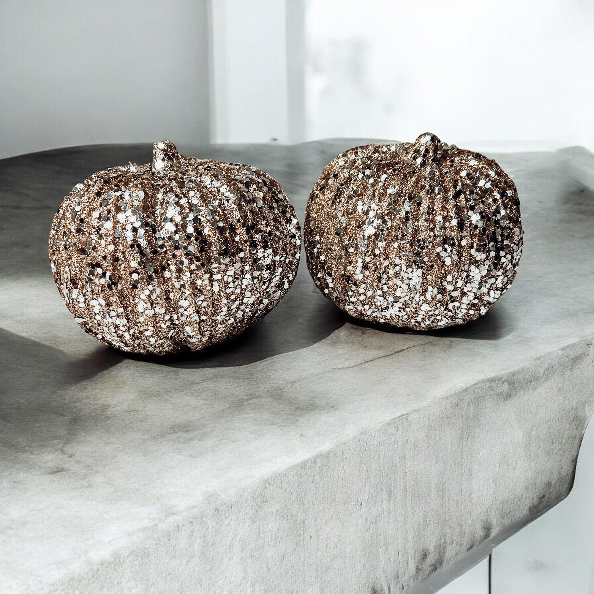 Glitter Sequin Pumpkin 4" - My American Goods