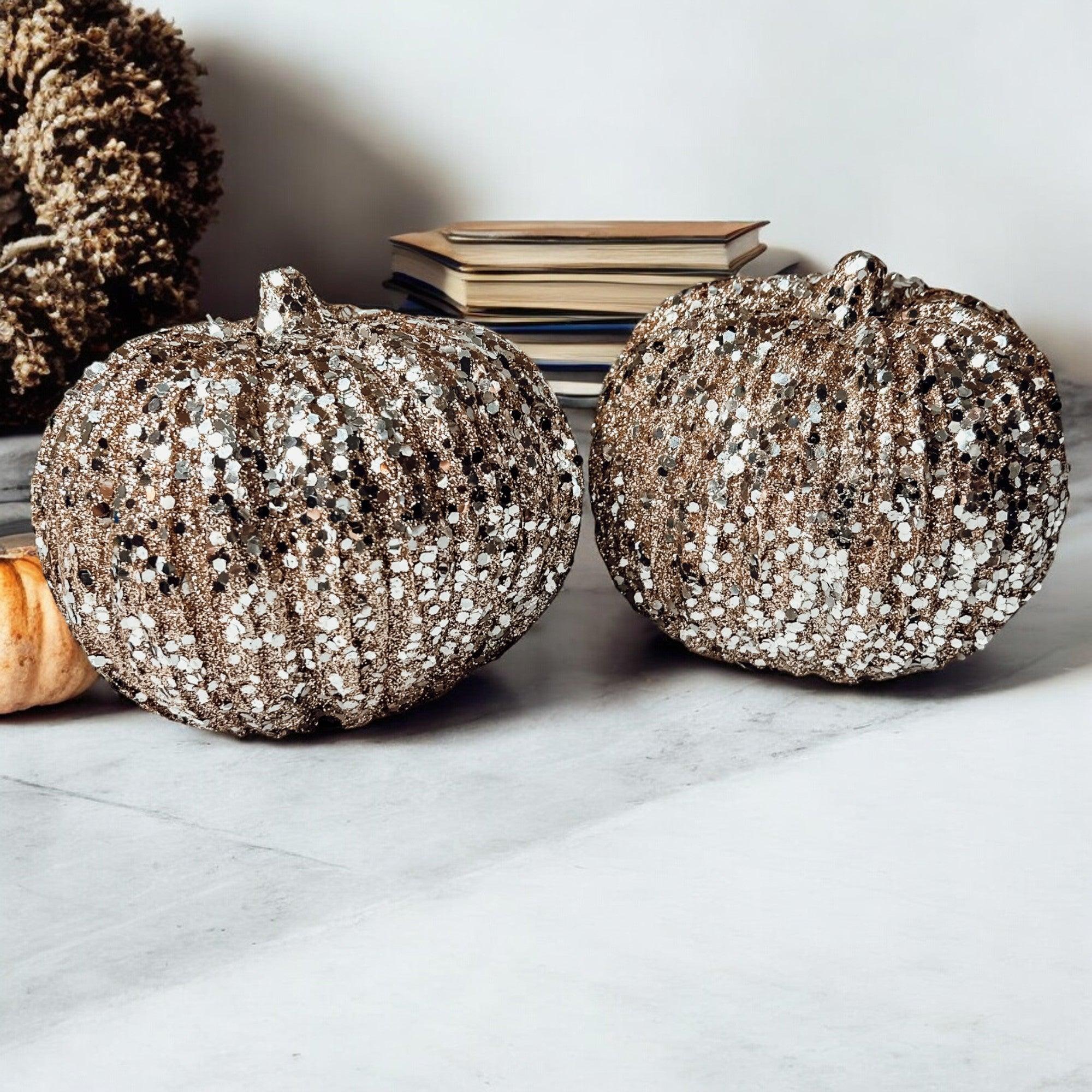 Glitter Sequin Pumpkin 4" - My American Goods