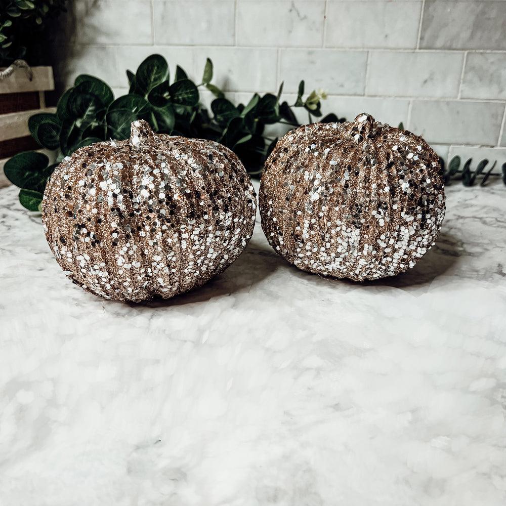 Glitter Sequin Pumpkin 4" - My American Goods