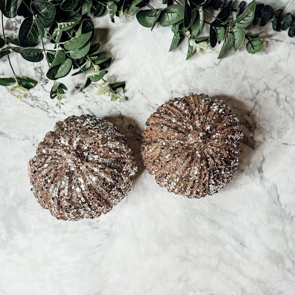 Glitter Sequin Pumpkin 4" - My American Goods