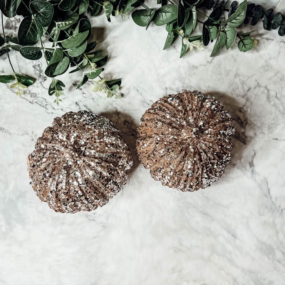 Glitter Sequin Pumpkin 4" - My American Goods
