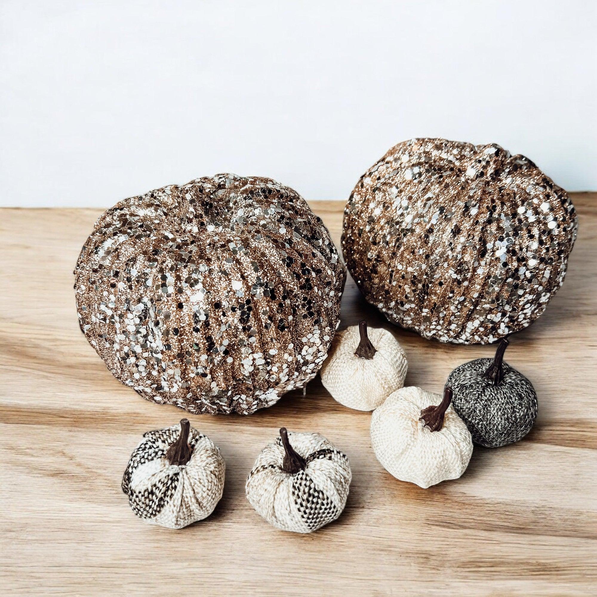 Glitter Sequin Pumpkin 4" - My American Goods