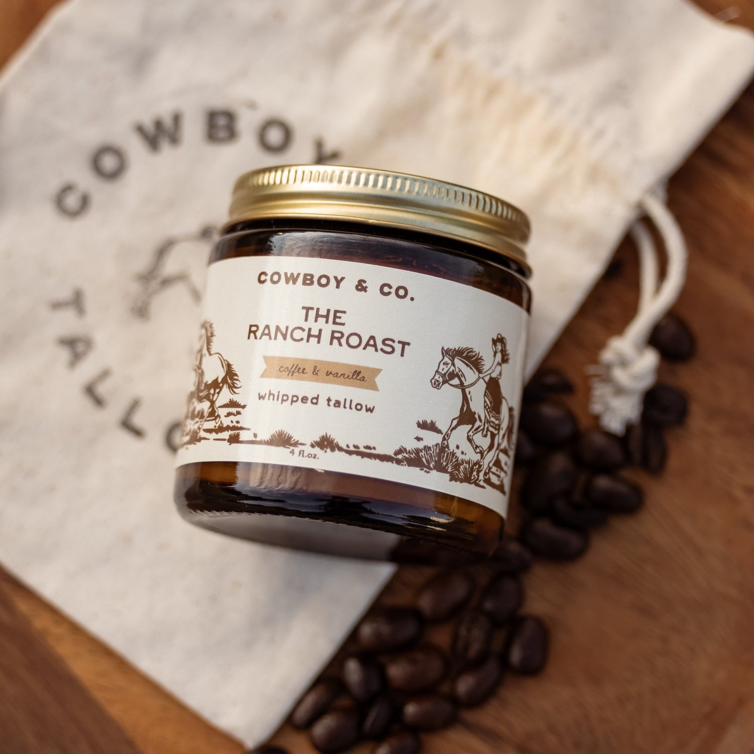 The Ranch Roast - Coffee & Vanilla Infused Organic Whipped Tallow Moisturizer - My American Goods