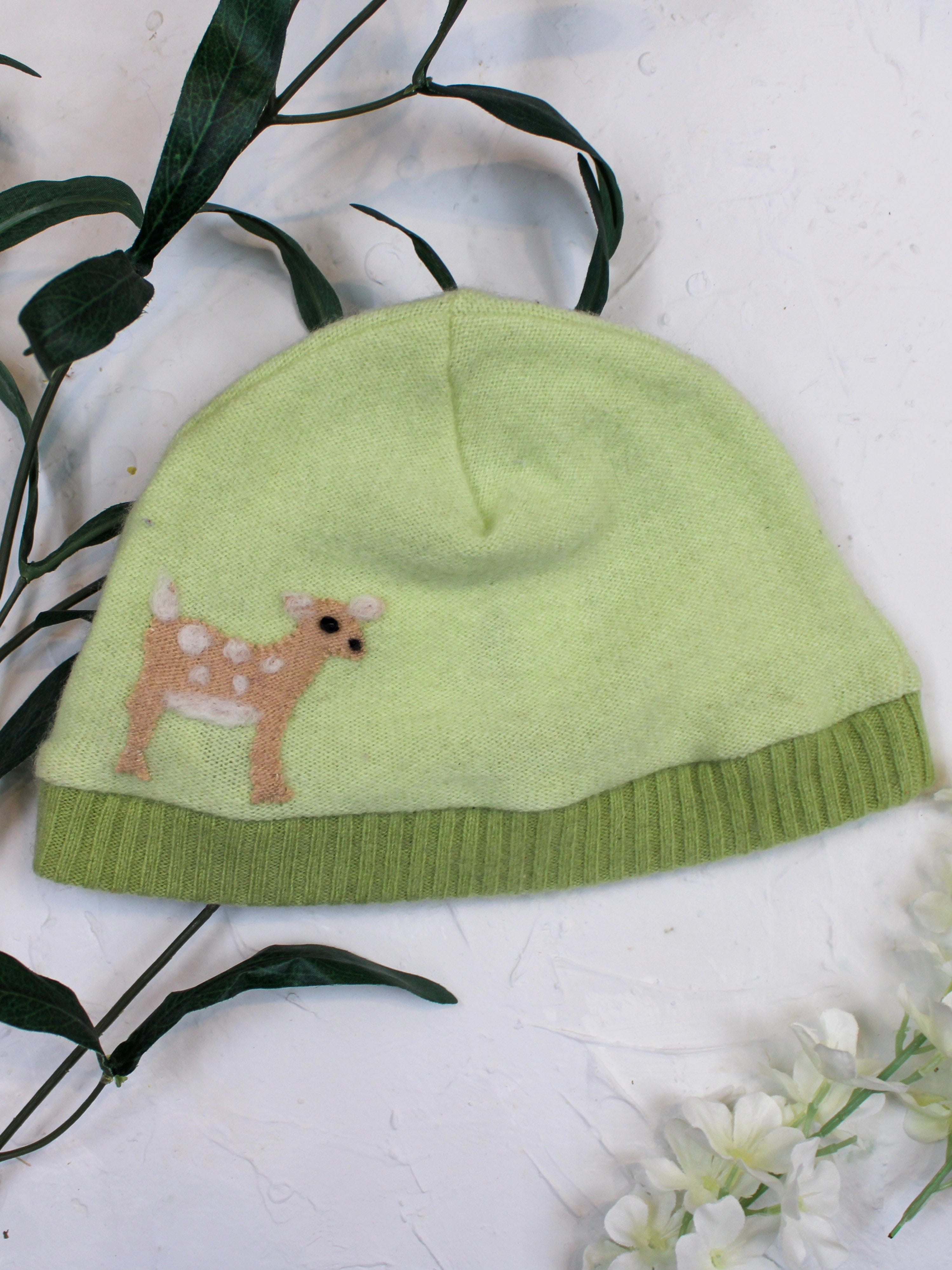 Ash & Rose hat Mint Fawn Cashmere Hat - Baby