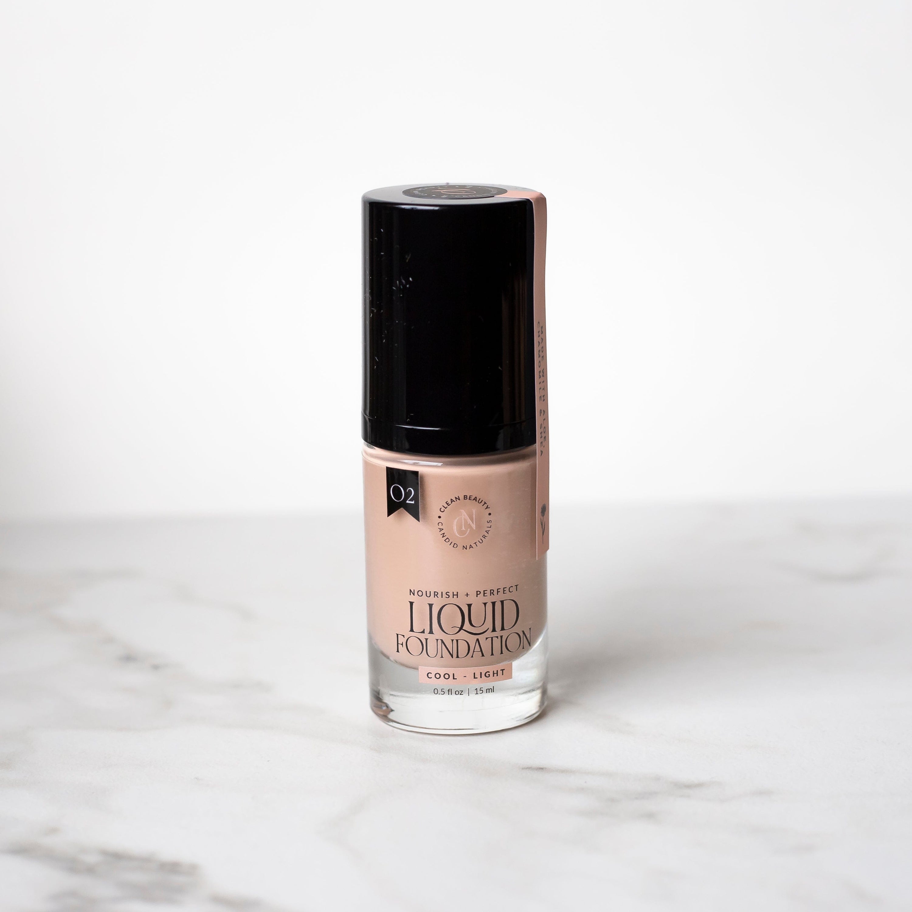 Candid Naturals Half Size (15ml) / 02 | Cool - Light Natural Liquid Foundation
