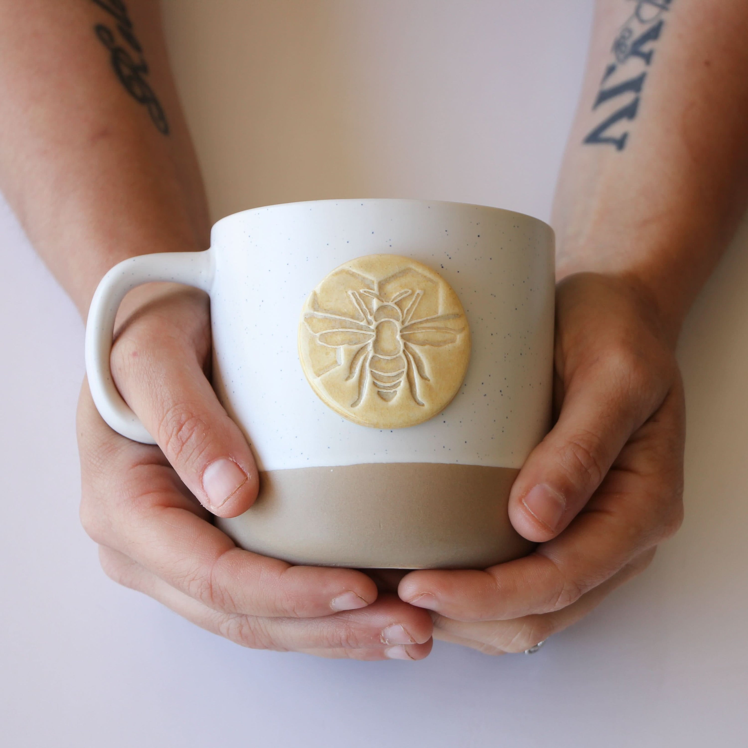prodigalpottery Ceramic Cabin Mug (10oz) Bee Mug