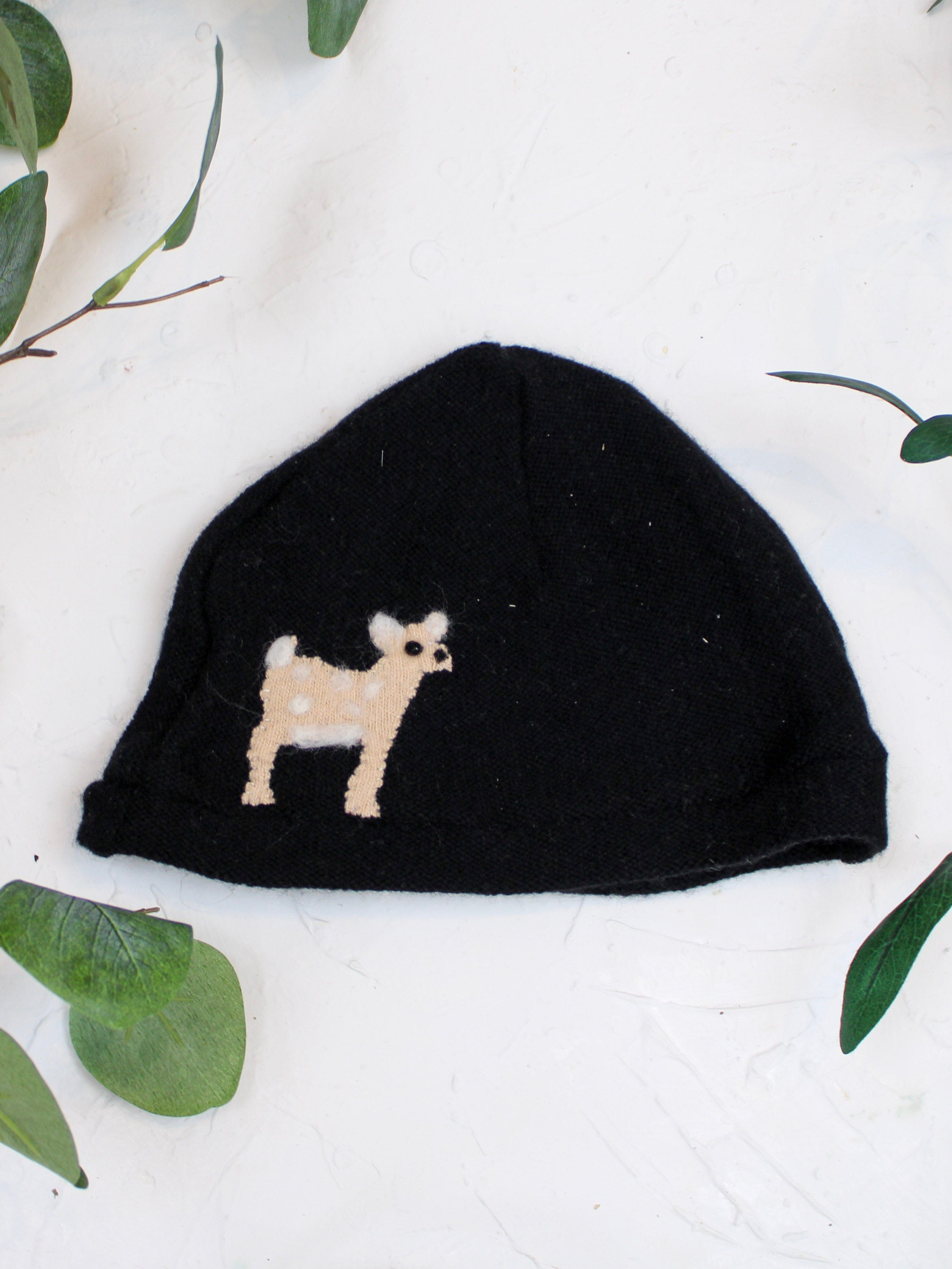 Ash & Rose hat Black Fawn Cashmere Hat - Baby