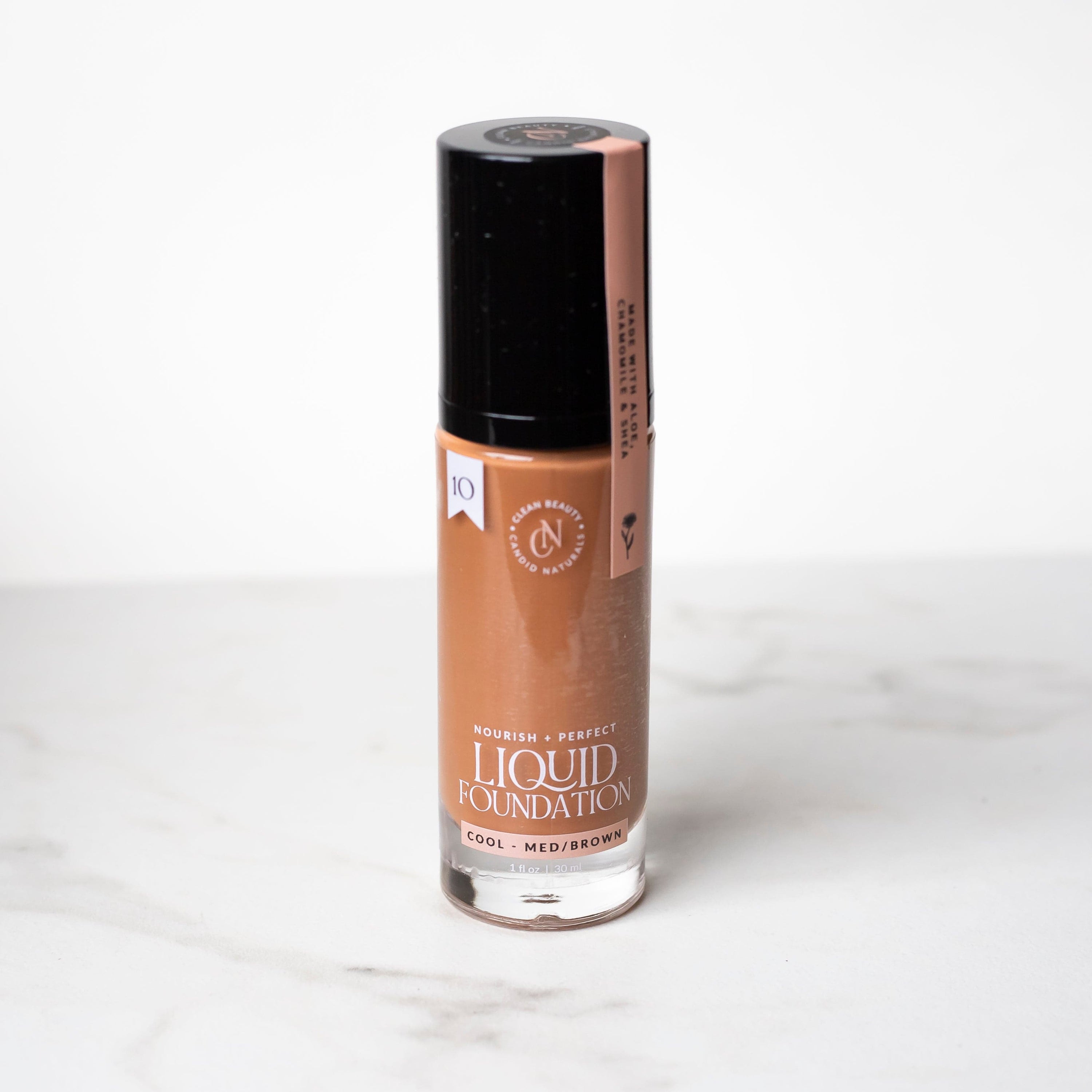 Candid Naturals Full Size (30ml) / 10 | Cool - Medium/Brown Natural Liquid Foundation