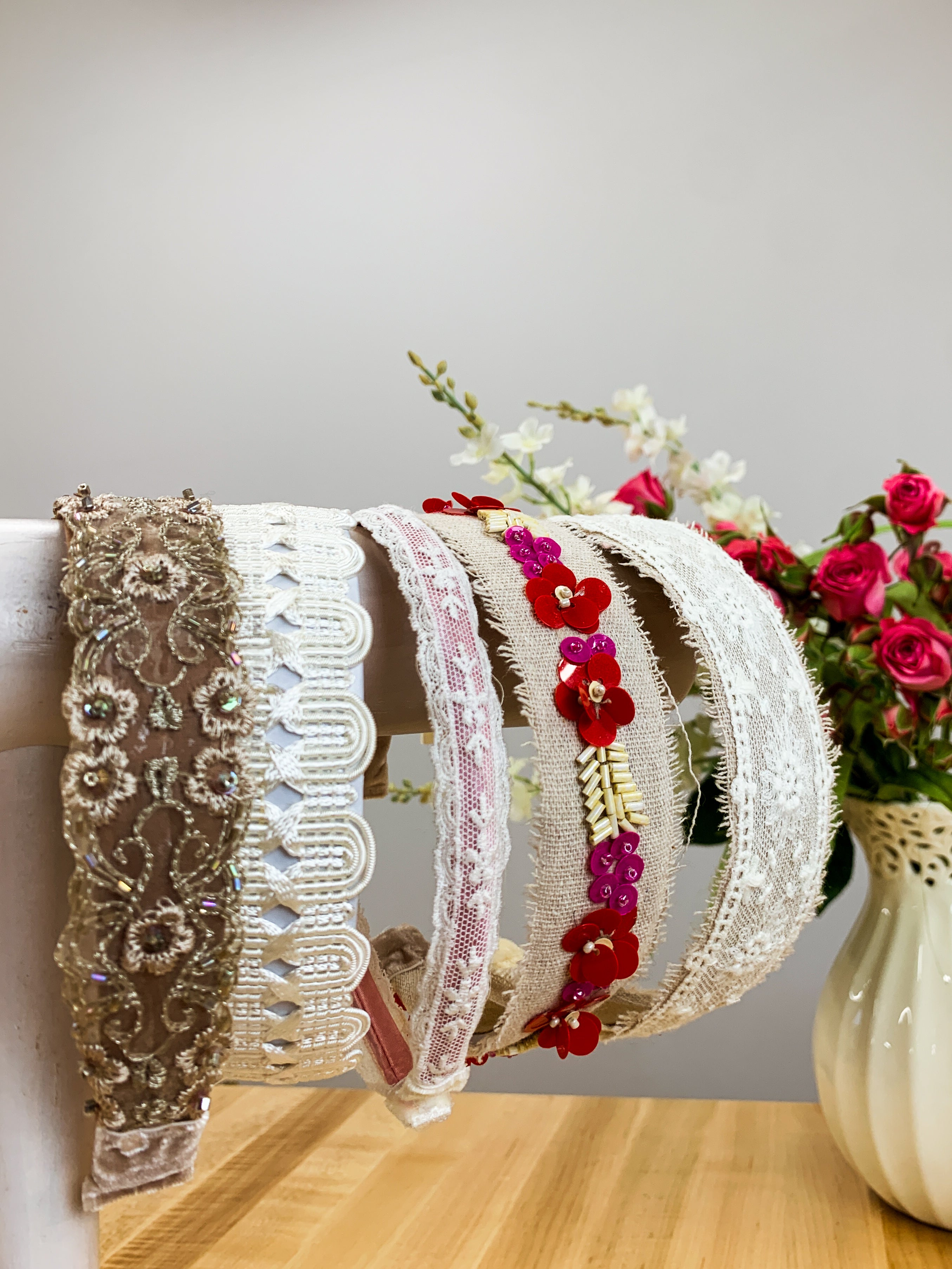 Hayden Tan Beaded Headband - My American Goods