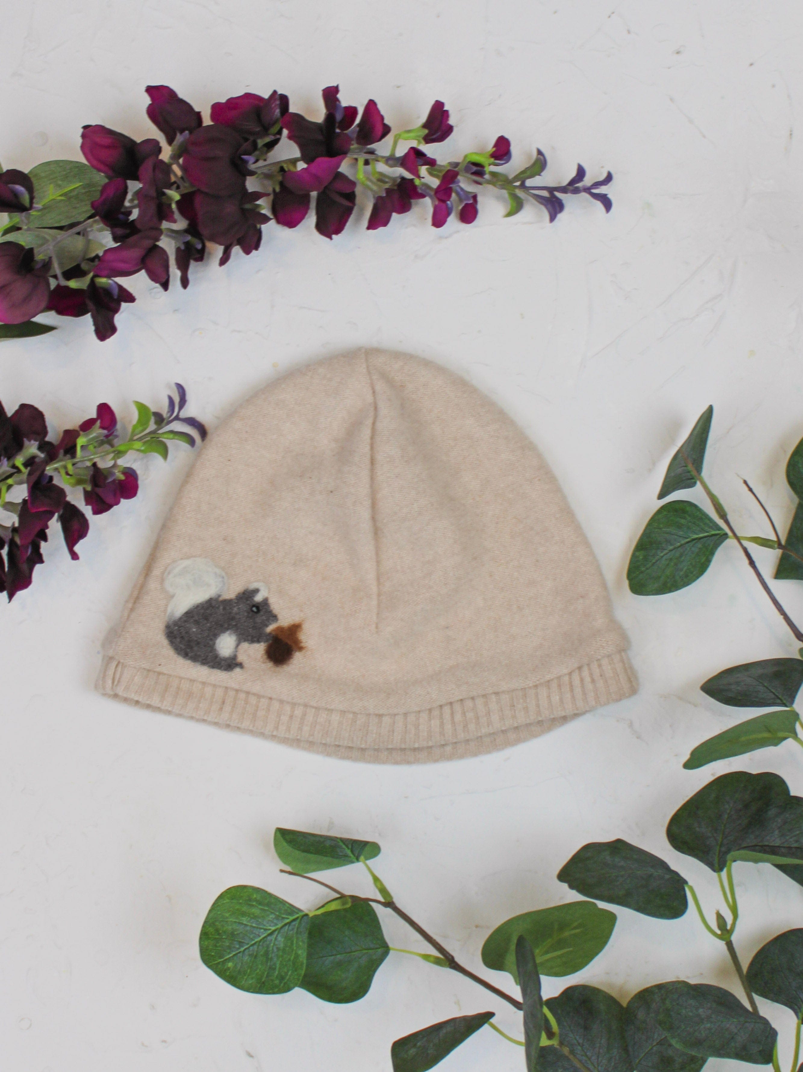 Ash & Rose hat Almond Squirrel Cashmere Hat - Child